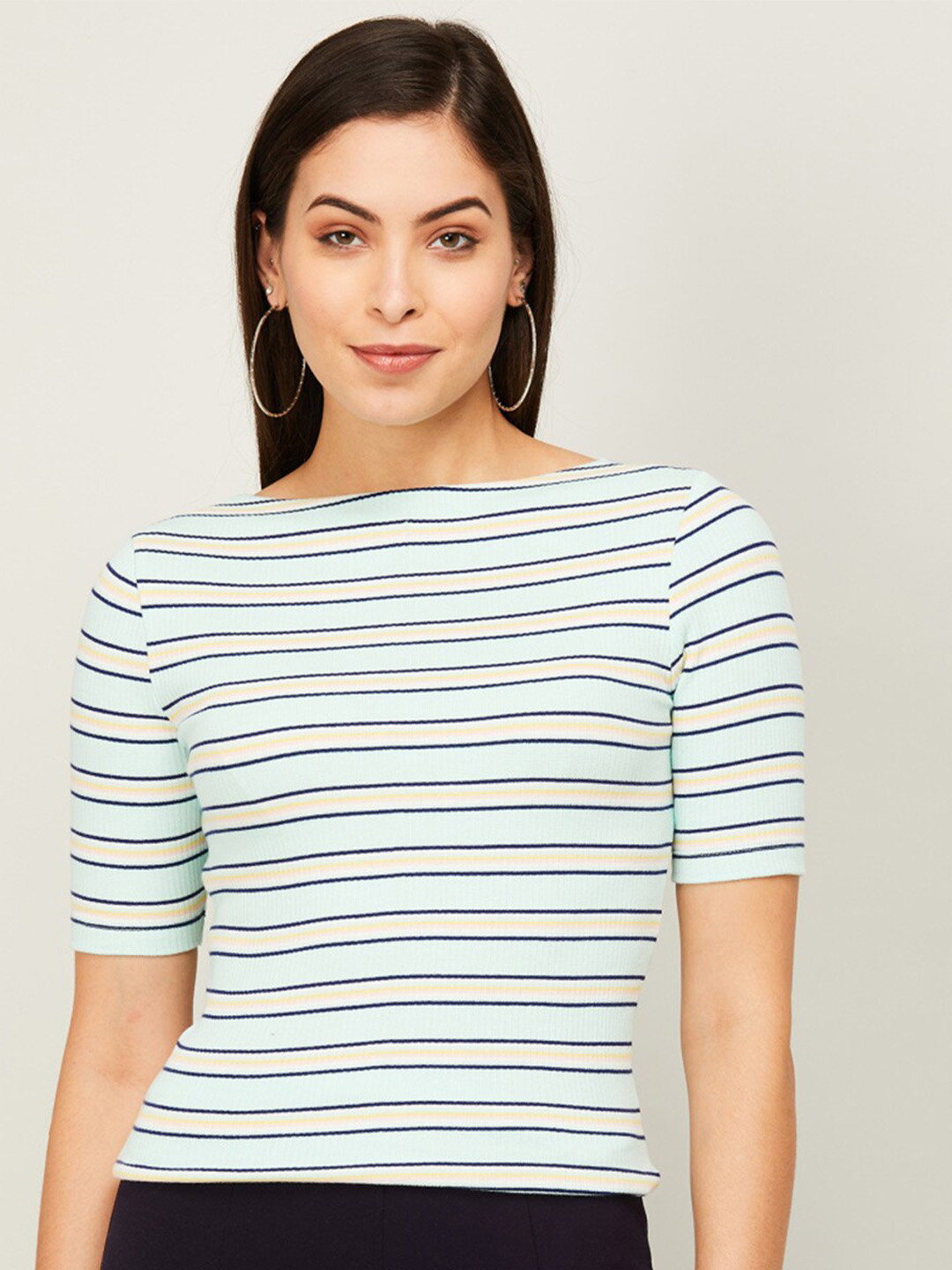 

Ginger by Lifestyle Blue Striped Top