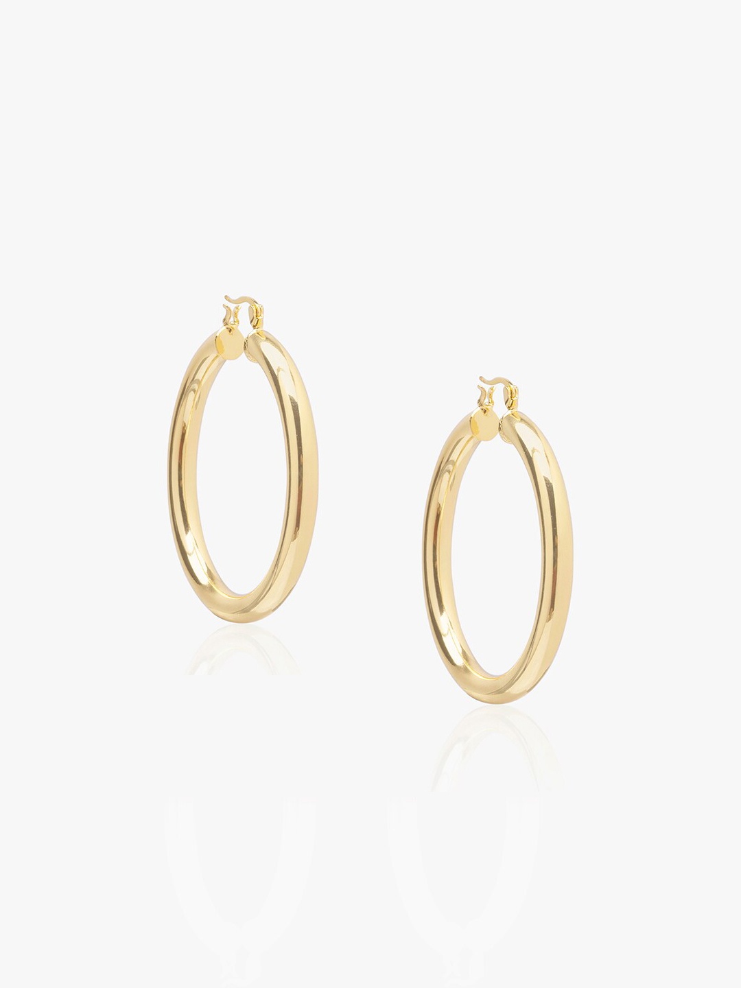 

March by FableStreet Gold-Plated Classic Contemporary Hoop Earrings