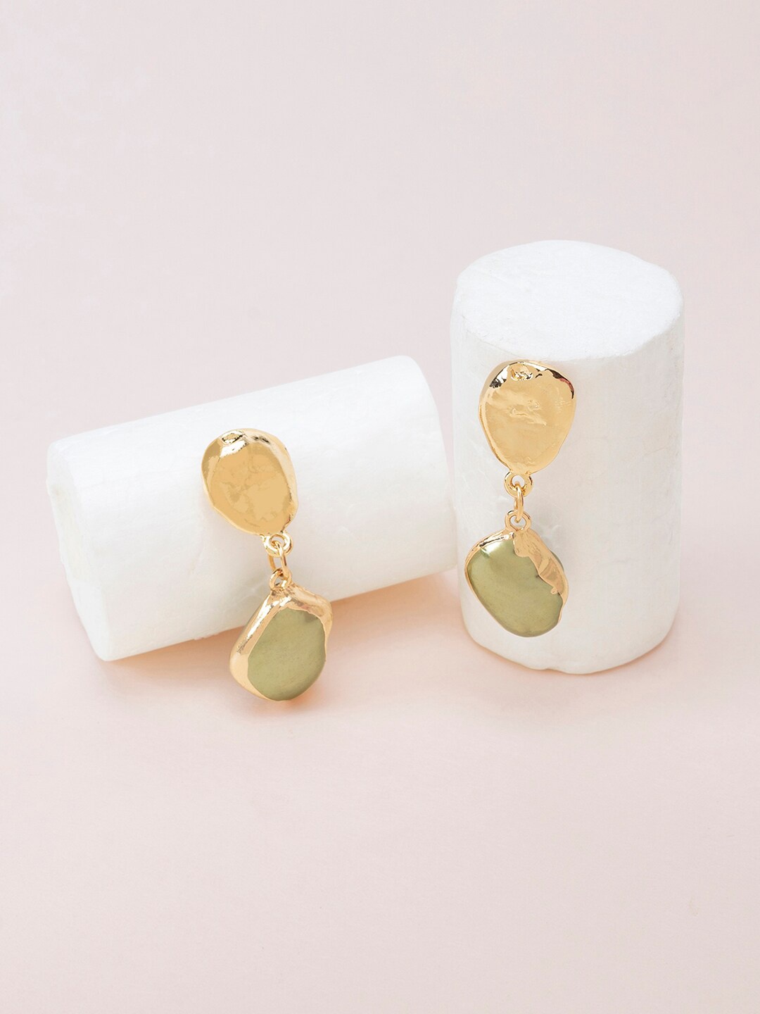 

Mikoto by FableStreet Gold-Toned Contemporary Studs Earrings