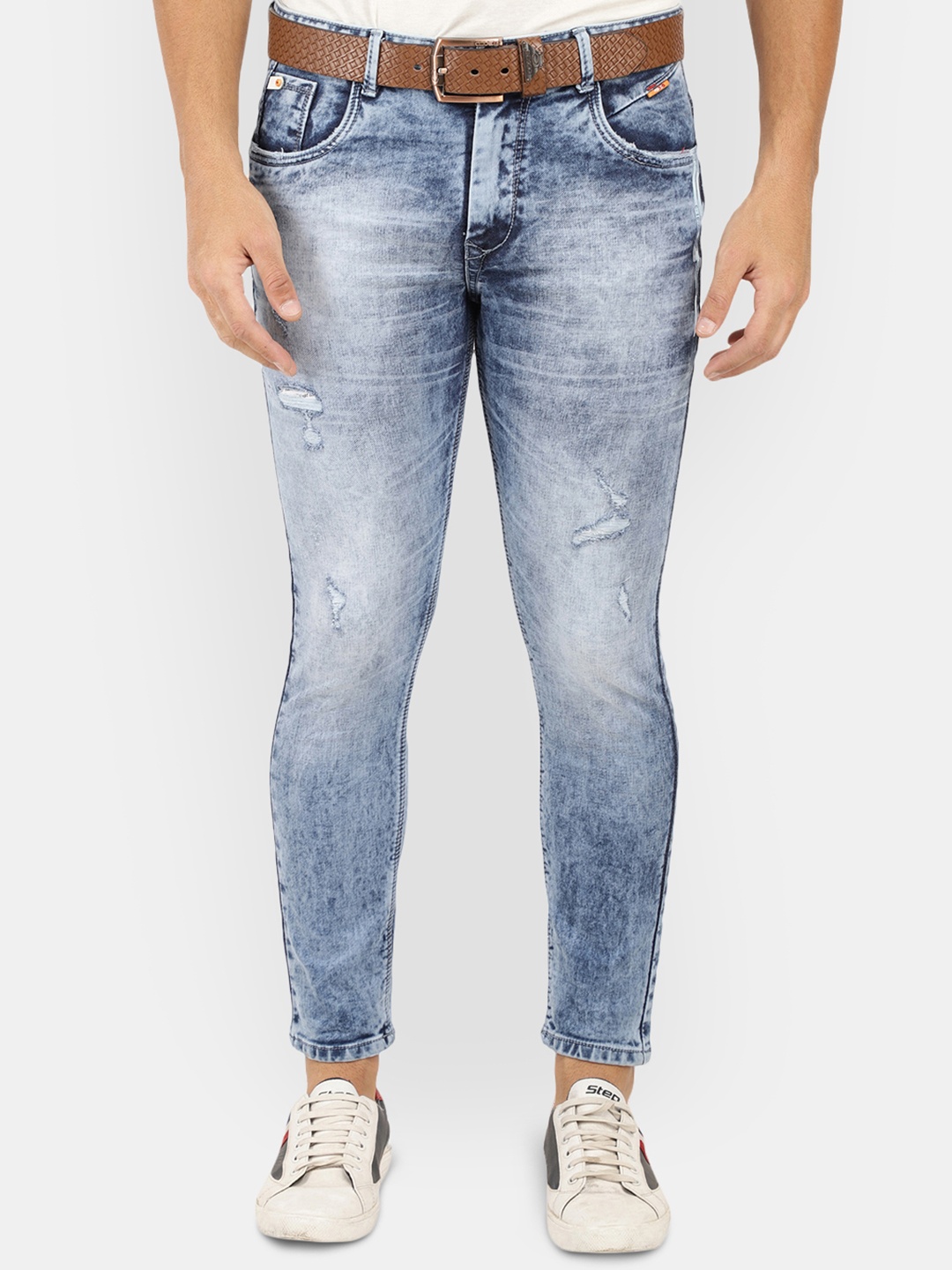 

V-Mart Men Blue Classic Mildly Distressed Heavy Fade Jeans