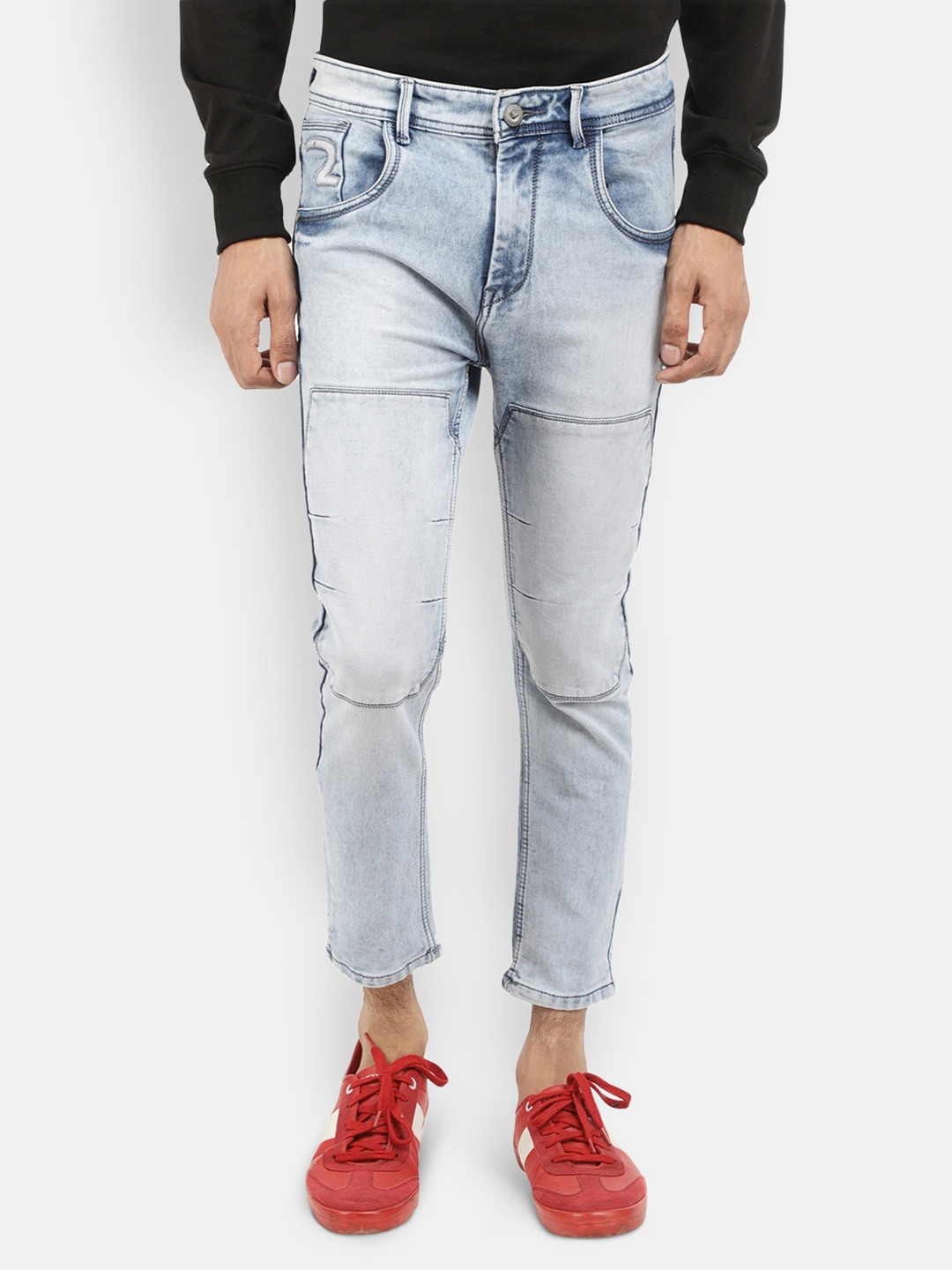

V-Mart Men Blue Classic Mildly Distressed Heavy Fade Jeans