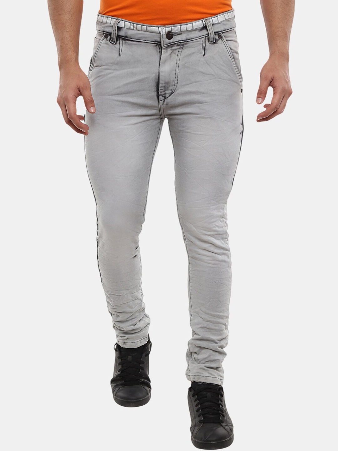 

V-Mart Men Grey Classic Heavy Fade Jeans