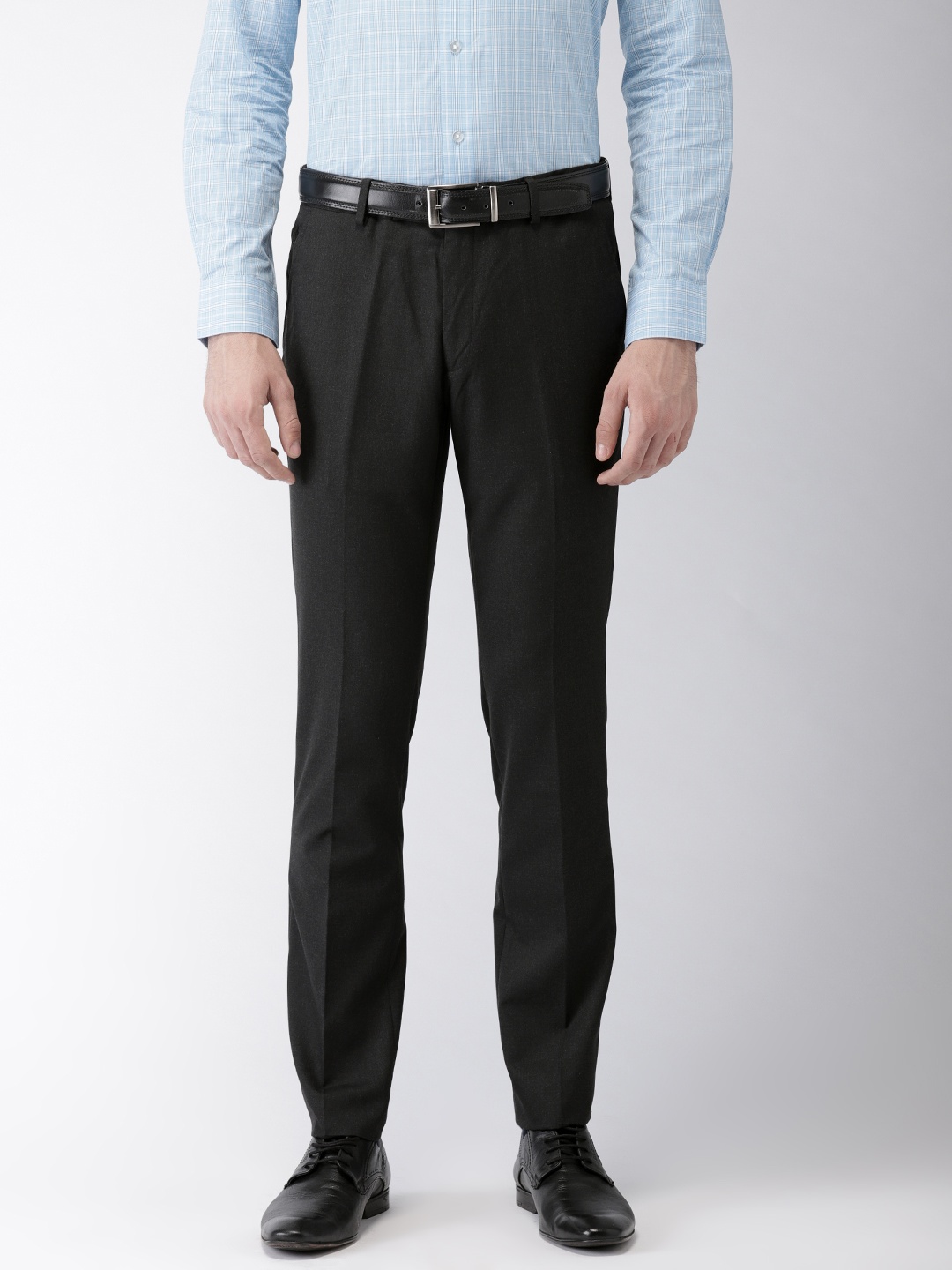 

Black Coffee Black Sharp Fit Formal Trousers