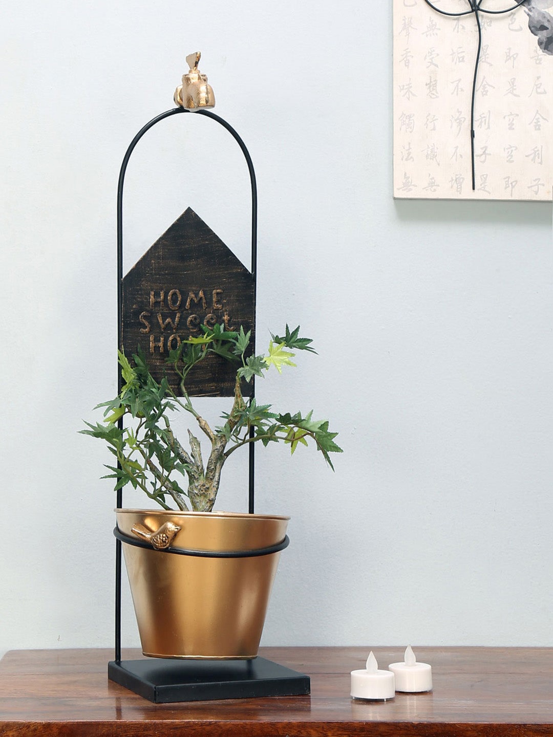 

Athome by Nilkamal Gold Watertap Metal Planters