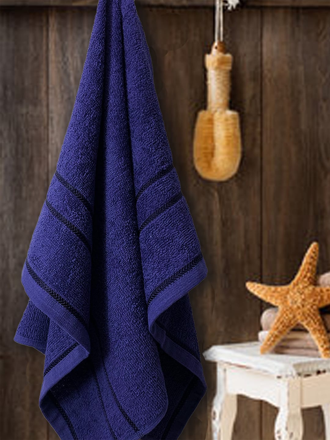 

YK Blue Solid 380 GSM Bath Towels