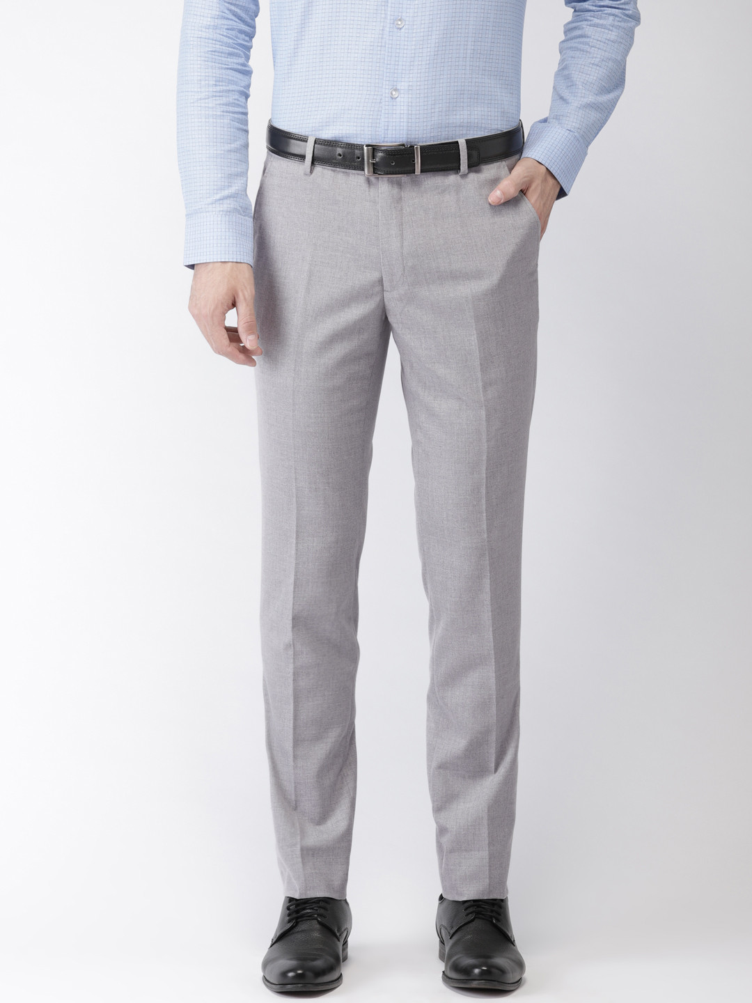 

Black Coffee Grey Sharp Fit Formal Trousers
