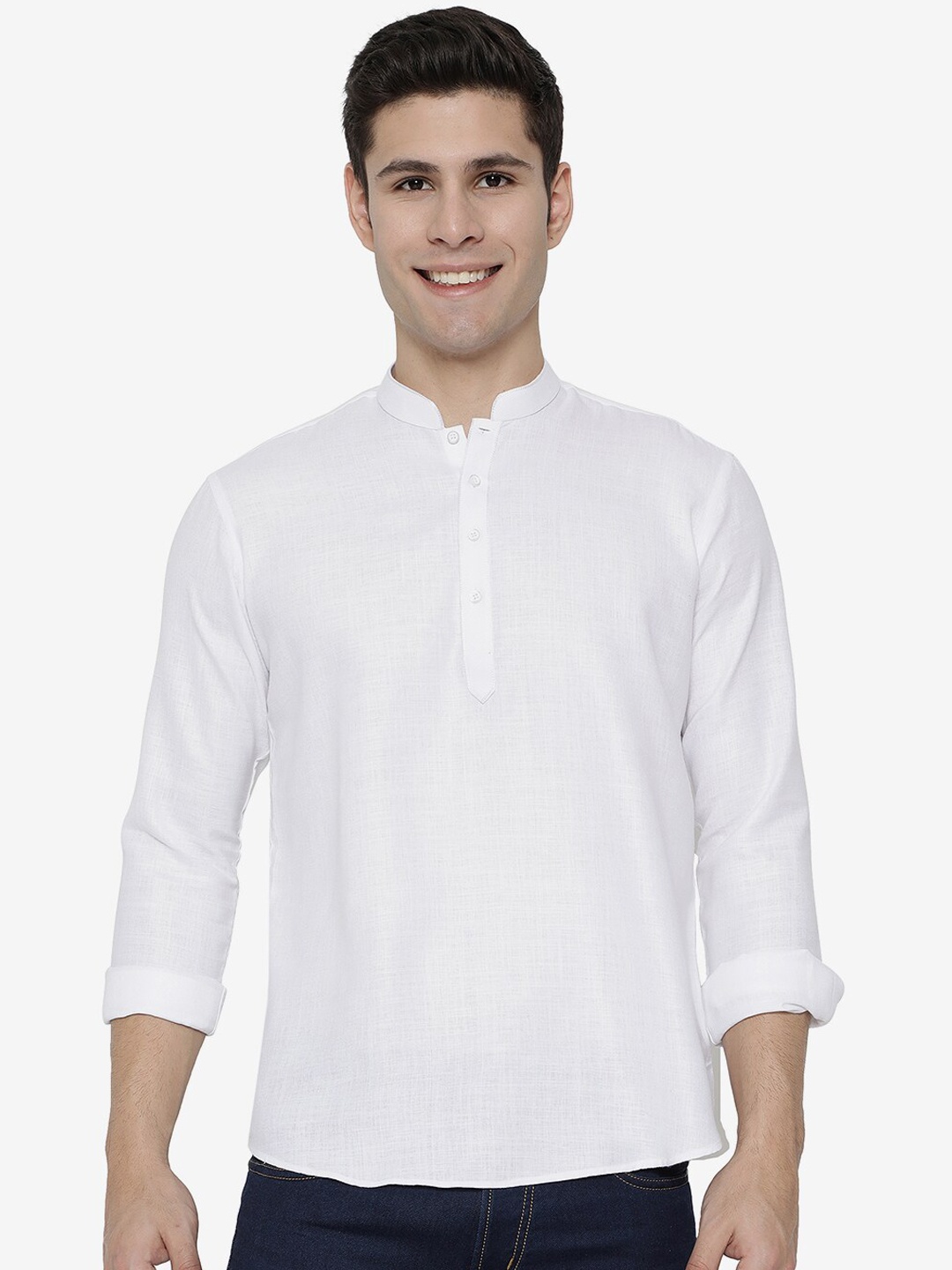 

JB STUDIO Men White Thread Work Kurta