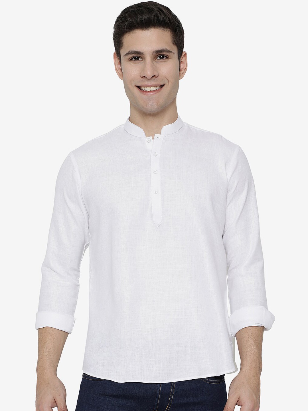 

JB STUDIO Men White Thread Work Kurta