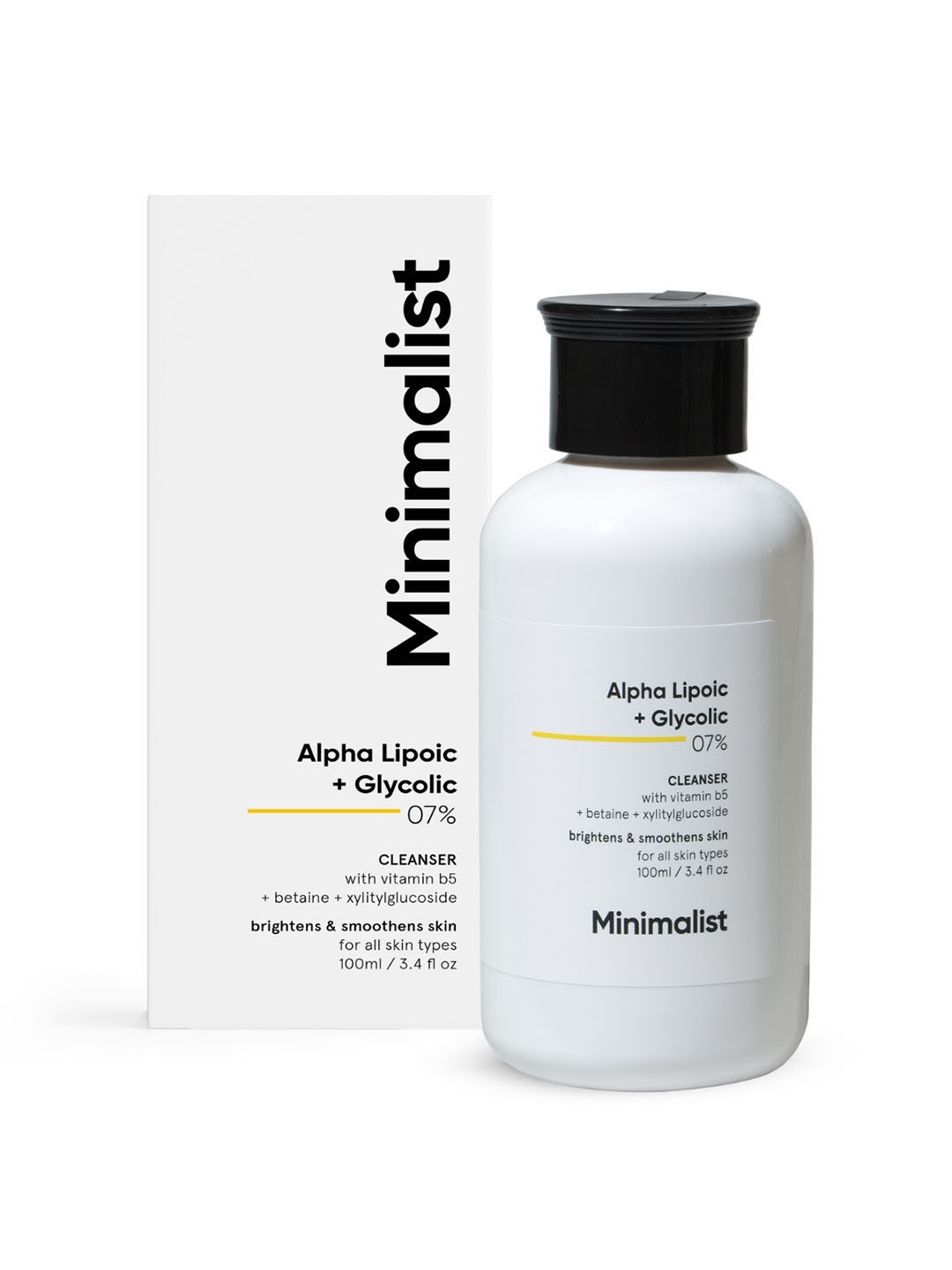 

Minimalist 7% ALA & AHA Brightening Face Wash with Vitamin B5 - 100 ml, White