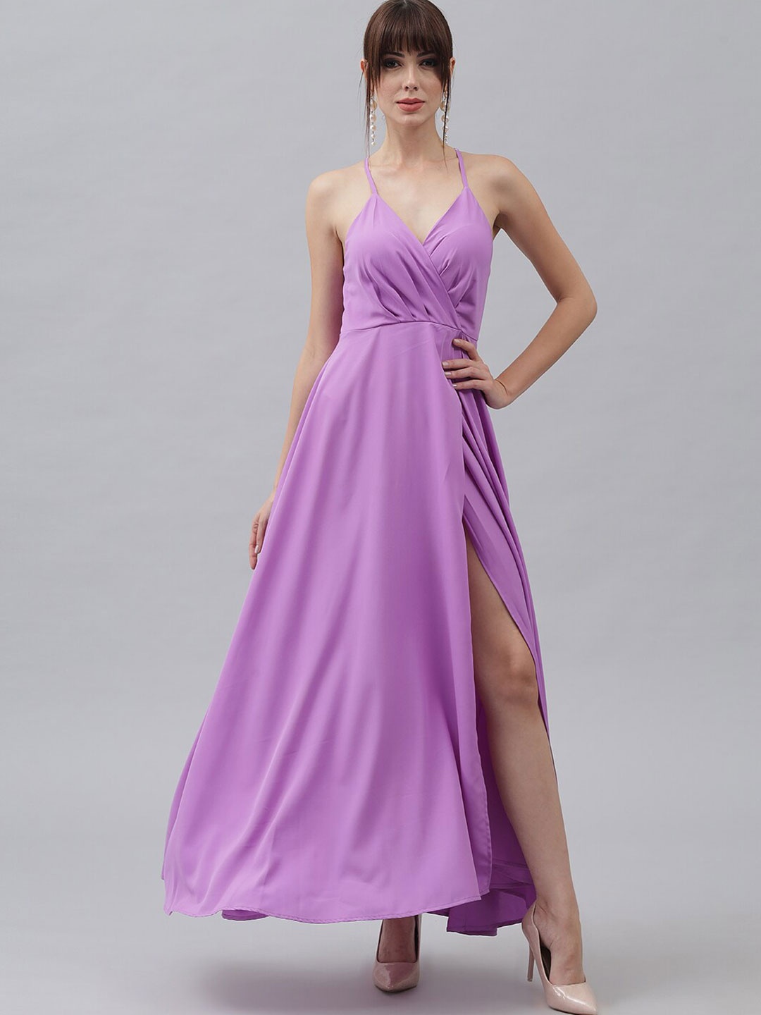 

emeros Lavender & lilac Crepe Maxi Dress