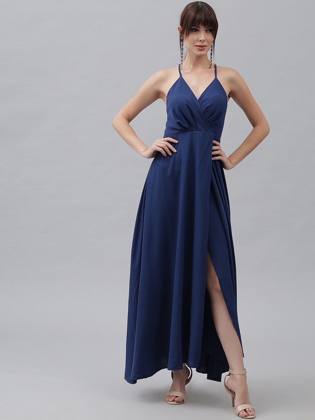 

emeros Navy Blue Crepe Maxi Dress