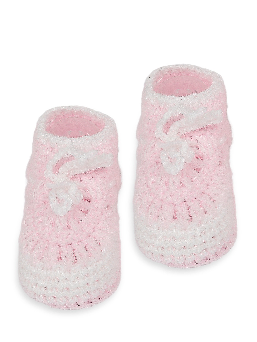 

Baby Moo Infants Girls Pink Crochet Socks Booties