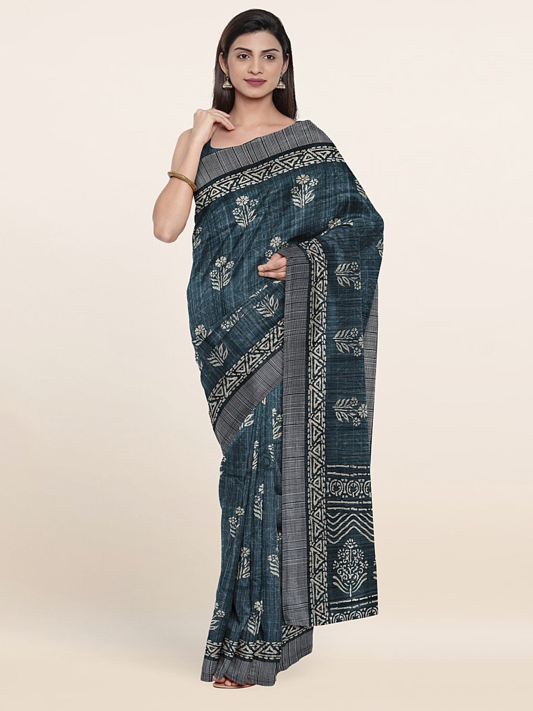 

Pothys Blue Art Silk Saree