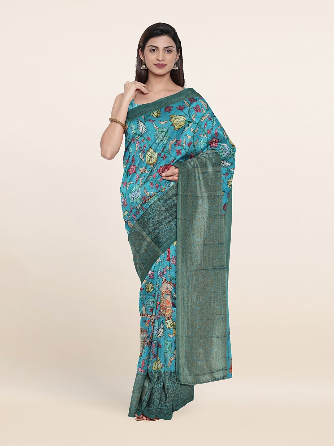 

Pothys Blue Art Silk Saree