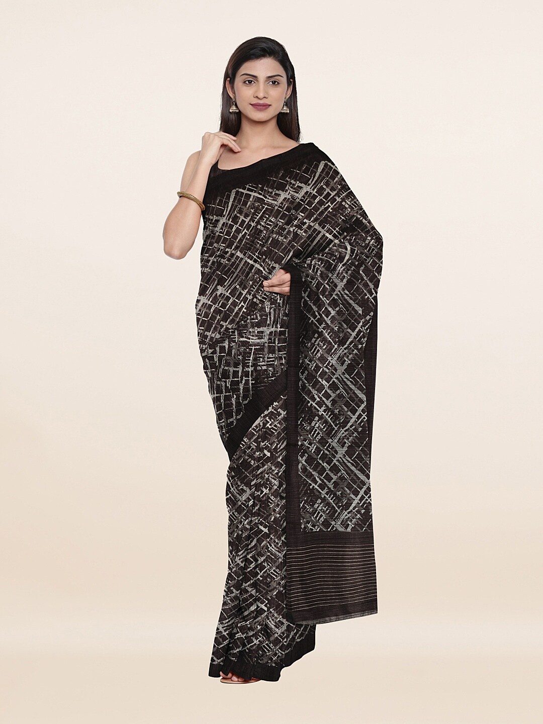 

Pothys Brown Art Silk Saree