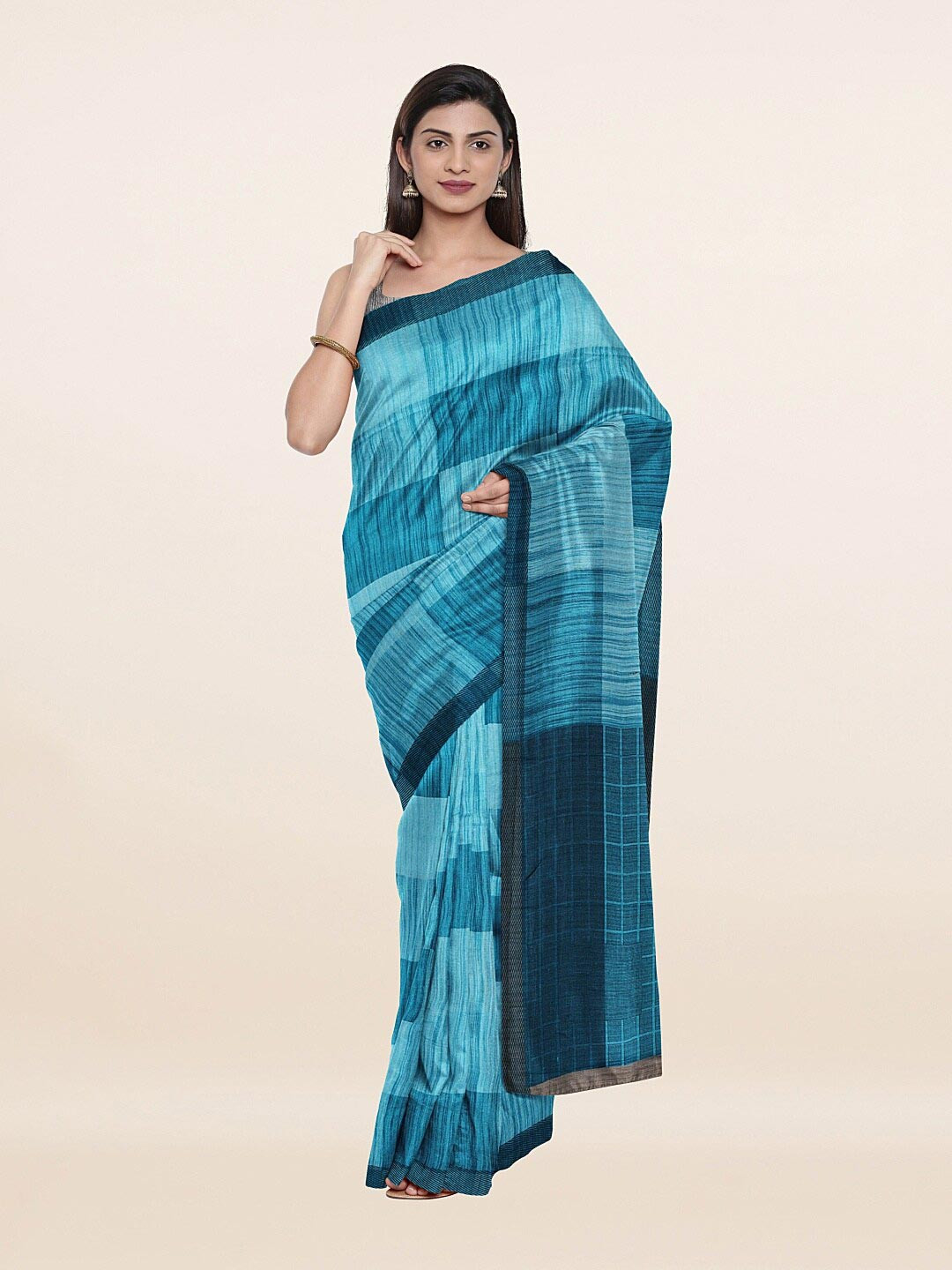 

Pothys Blue Art Silk Saree
