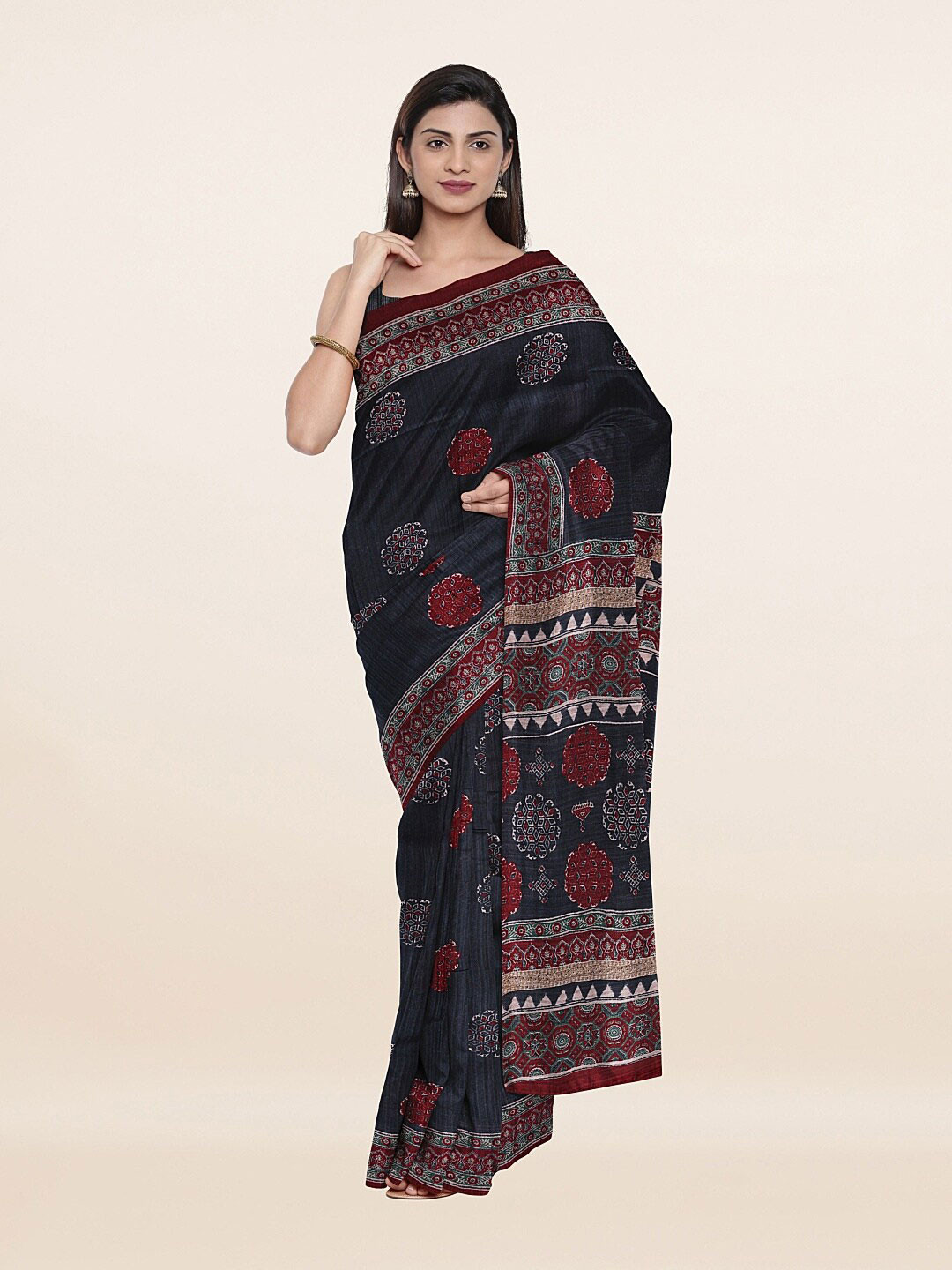 

Pothys Blue Art Silk Saree