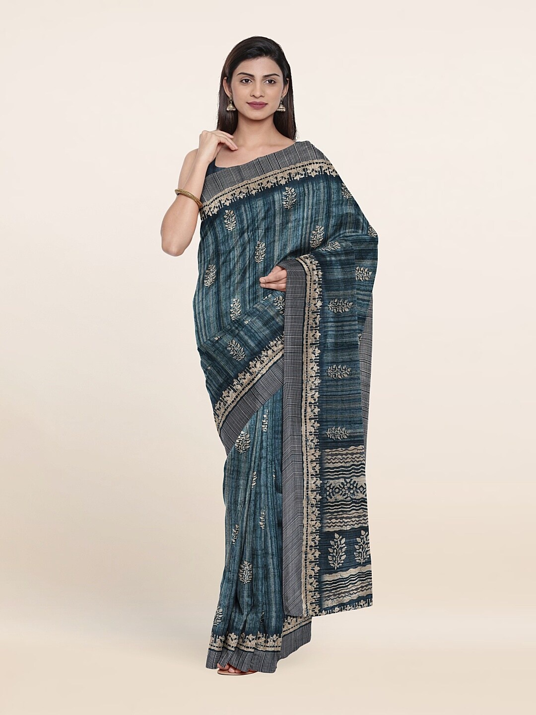 

Pothys Blue Art Silk Saree