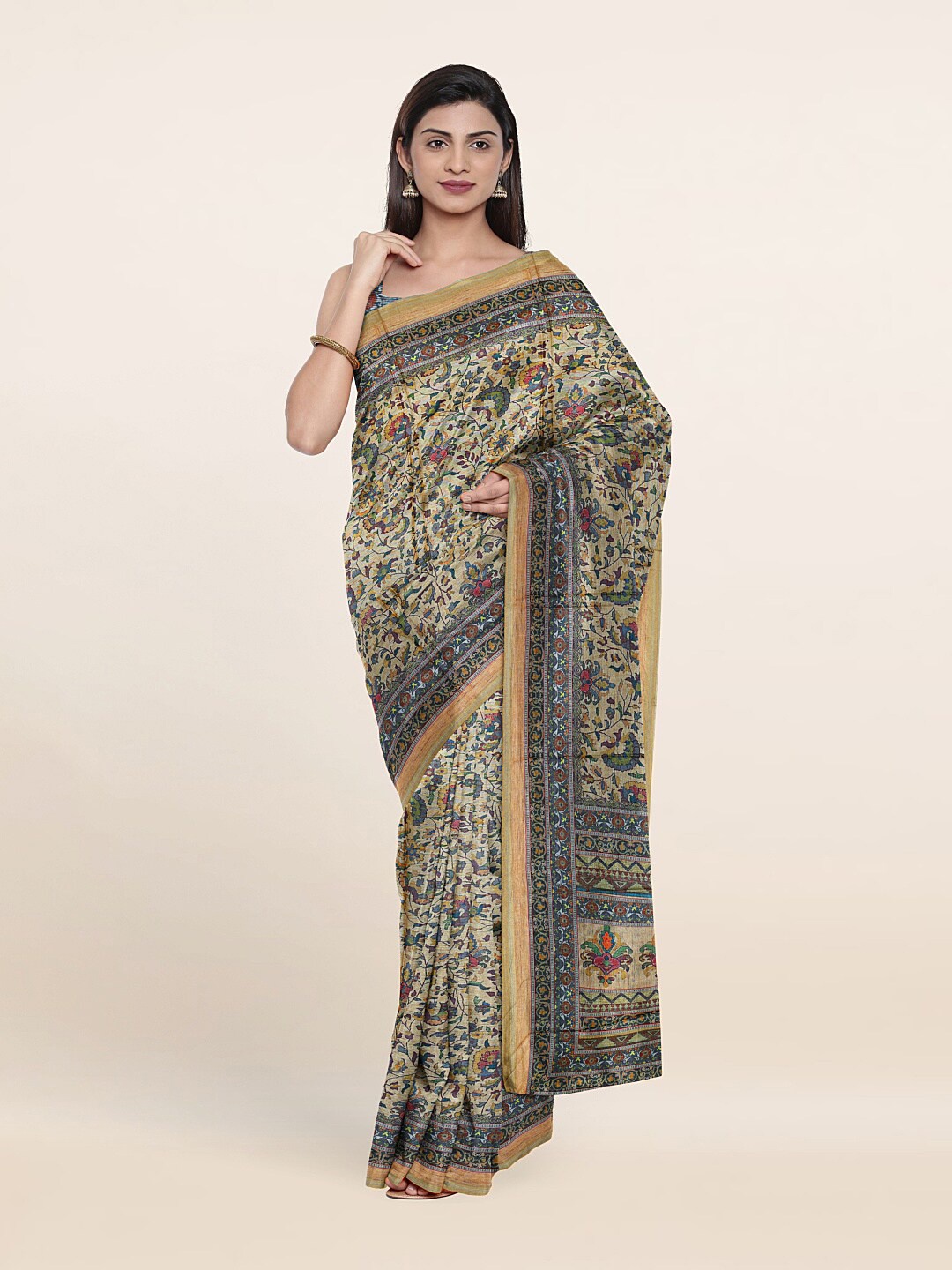 

Pothys Mustard Art Silk Saree