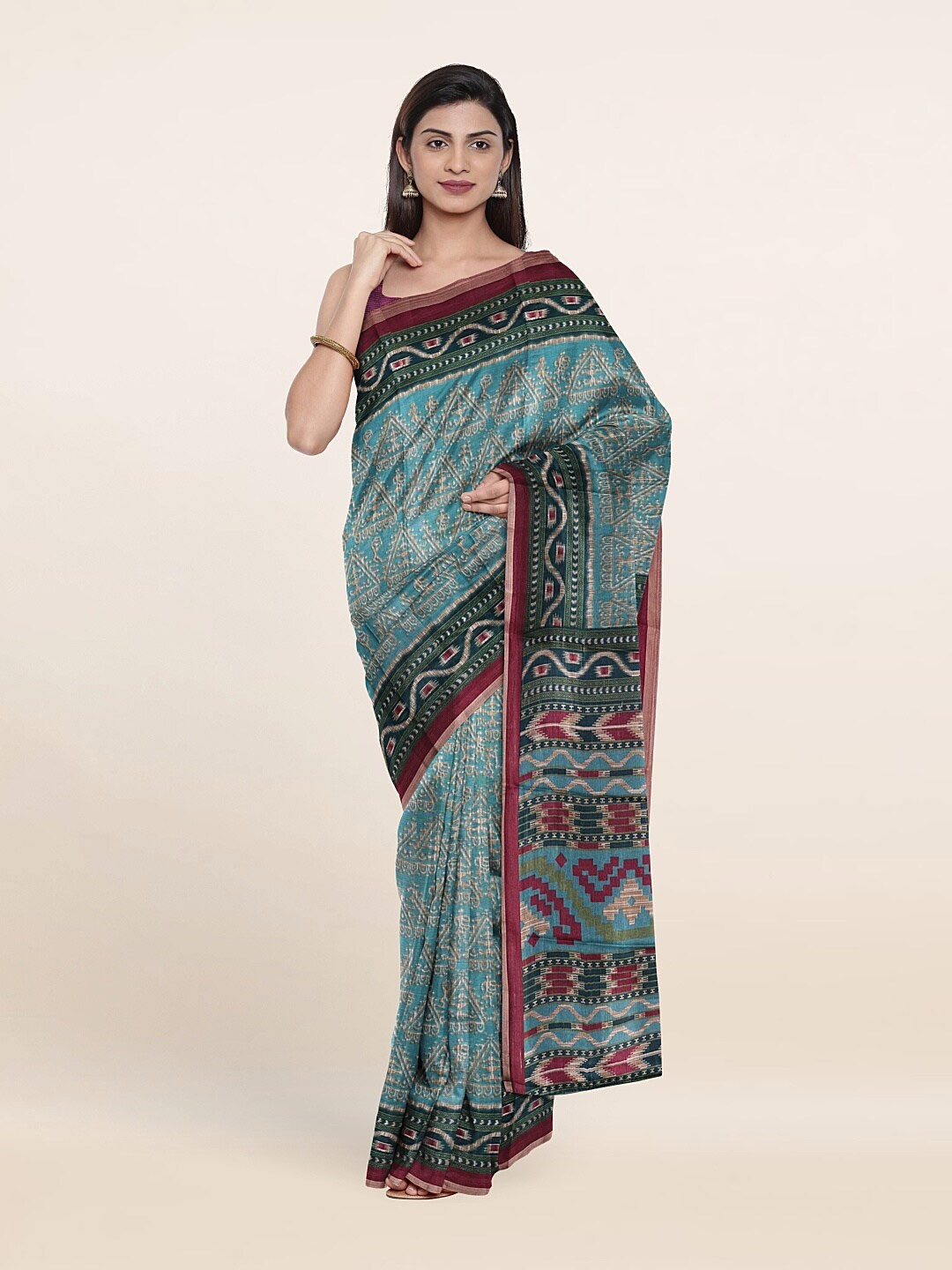 

Pothys Blue Art Silk Saree