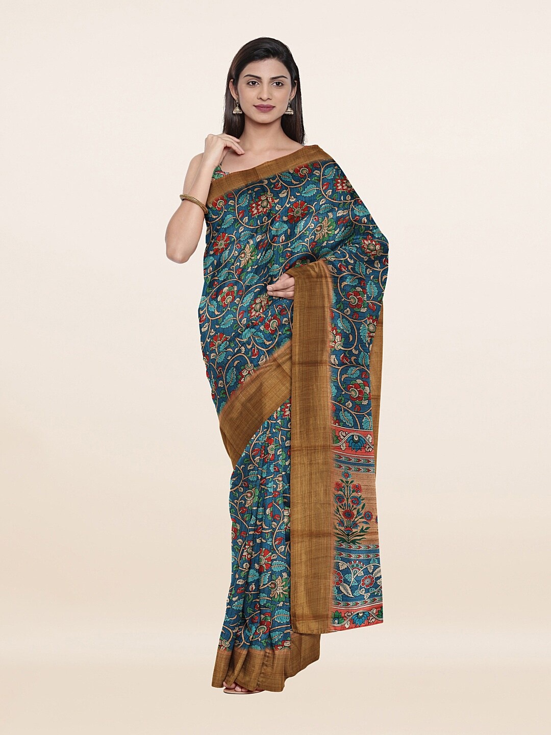 

Pothys Blue Art Silk Saree