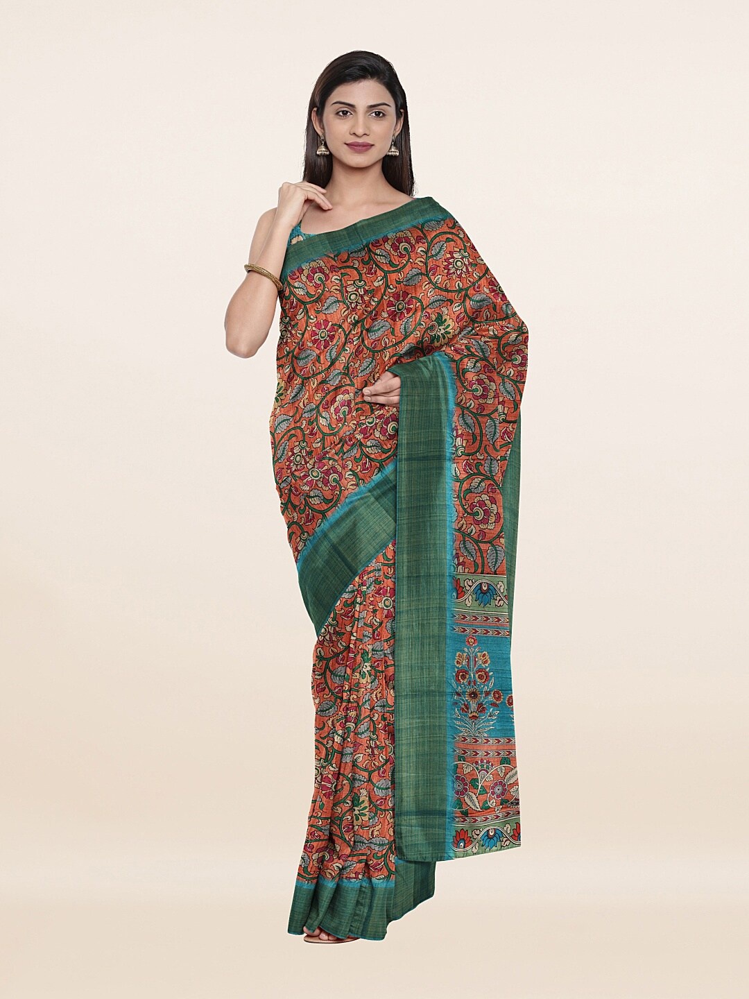 

Pothys Rust Art Silk Saree