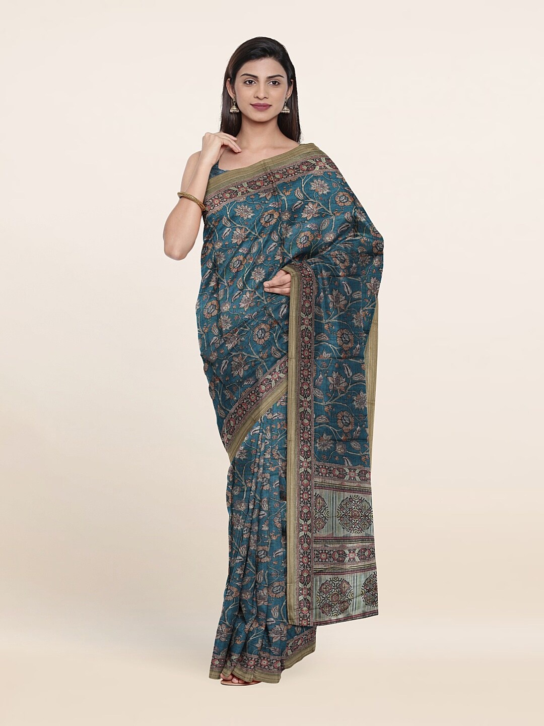 

Pothys Blue Art Silk Saree