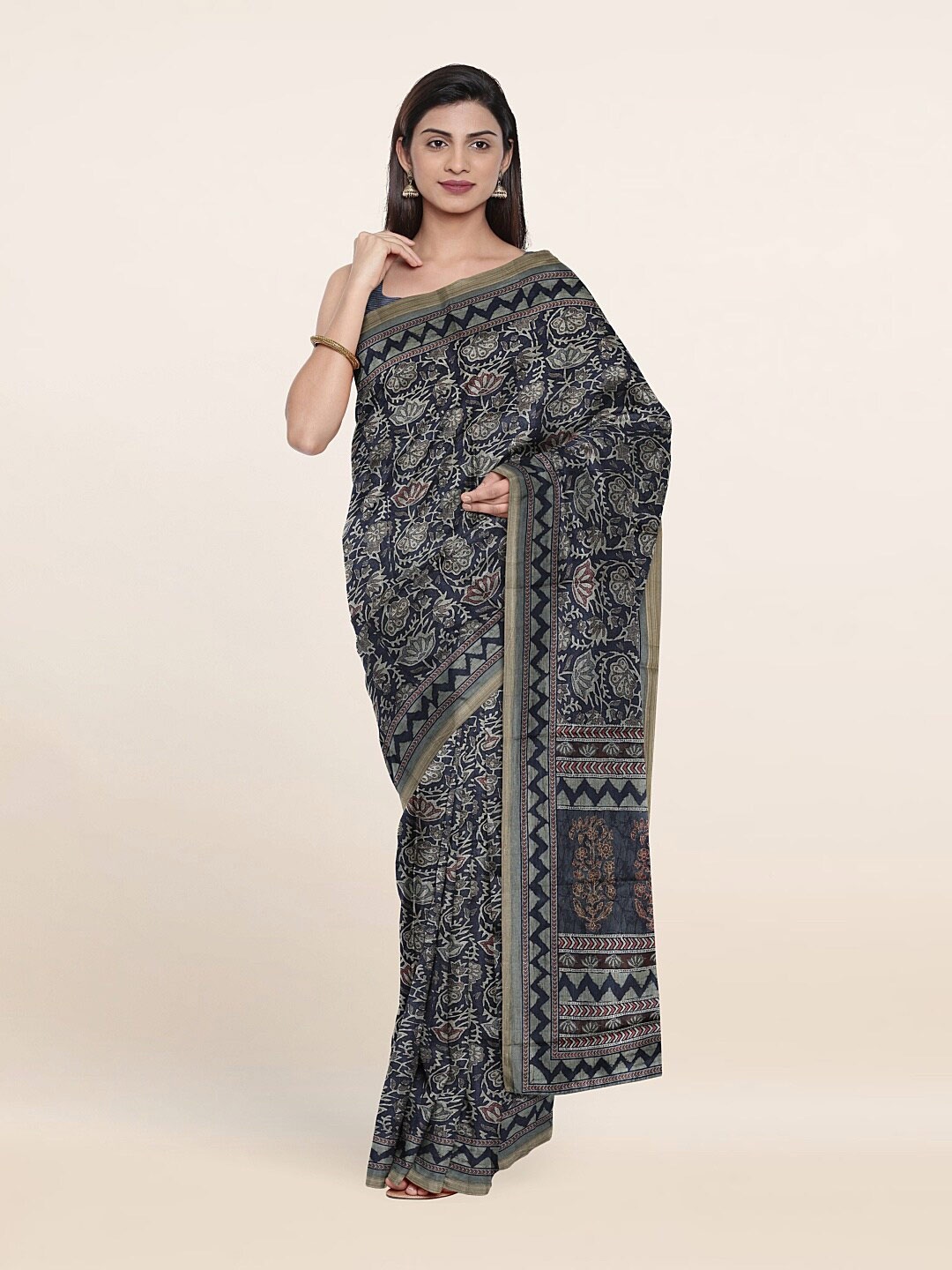 

Pothys Blue Art Silk Saree