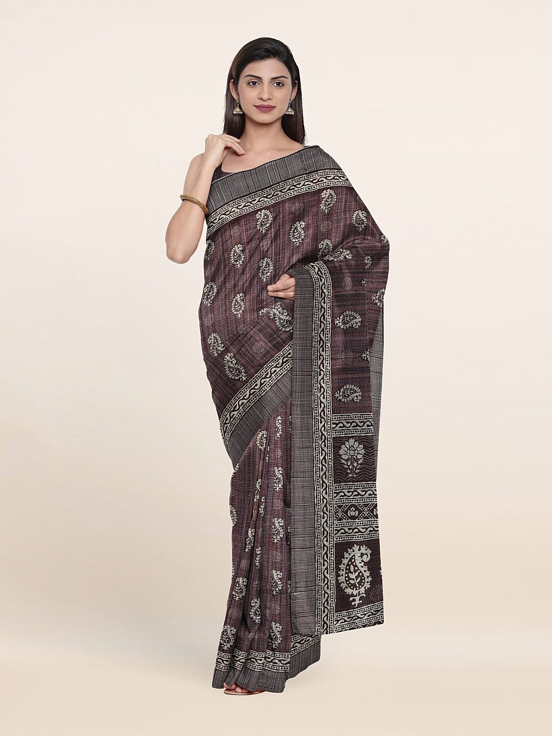 

Pothys Brown Art Silk Saree
