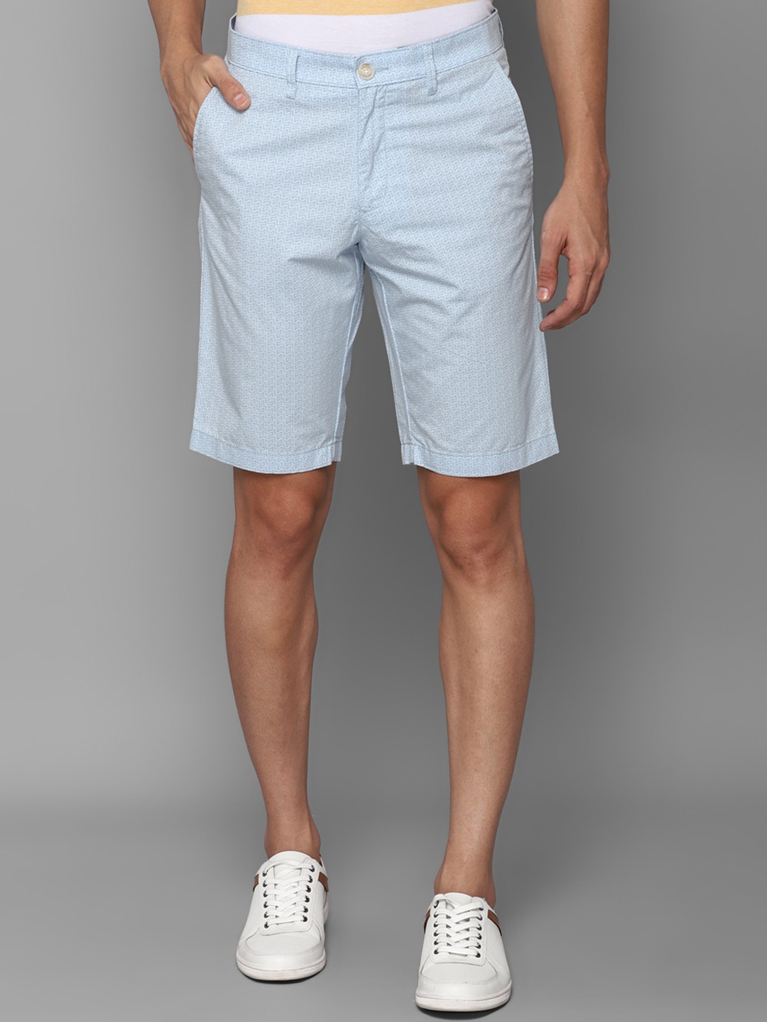 

Allen Solly Men Blue Printed Slim Fit Shorts