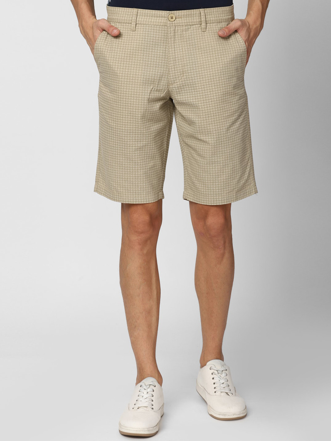 

Van Heusen ACADEMY Men Khaki Printed Shorts
