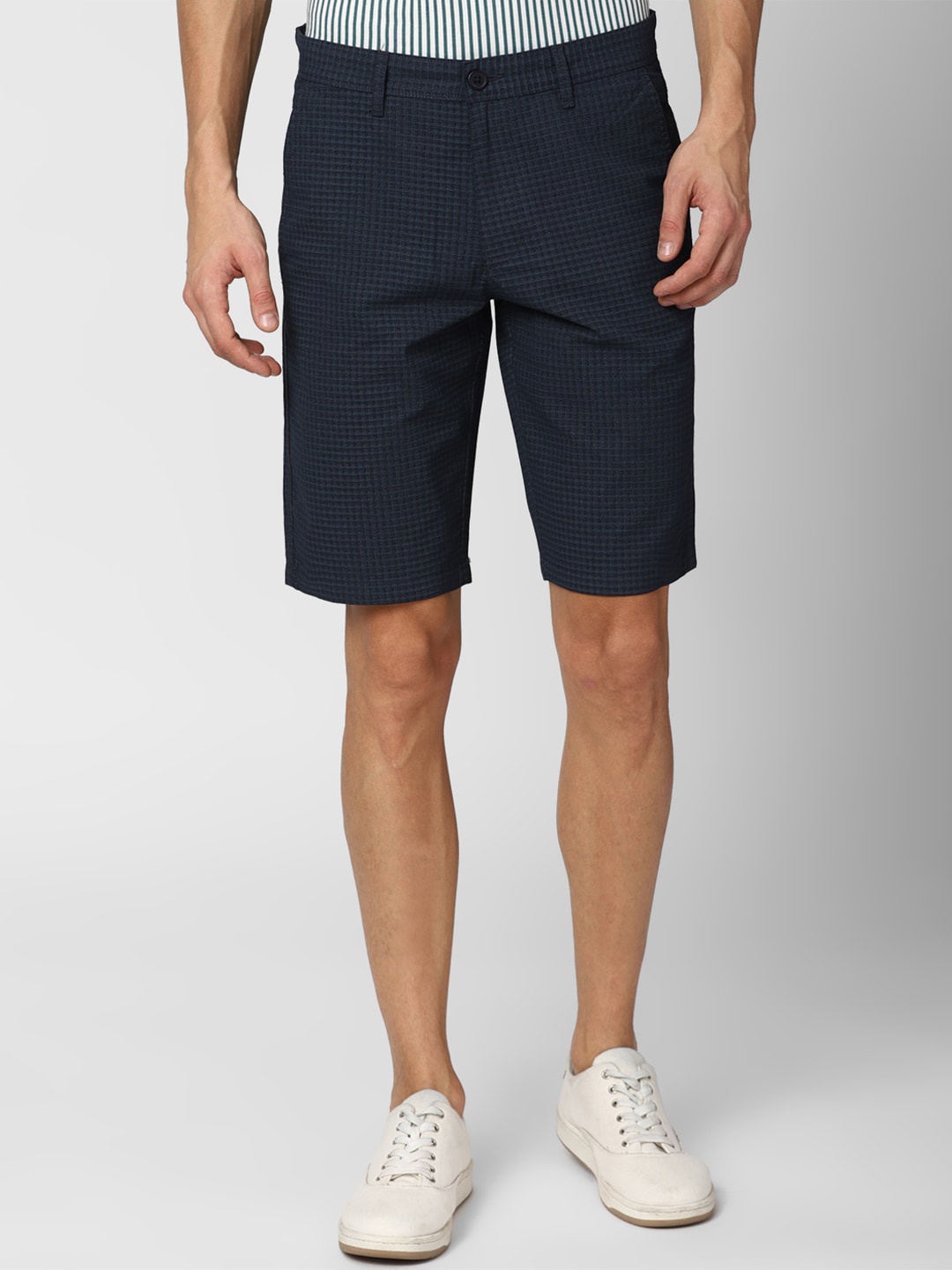

Van Heusen ACADEMY Men Navy Blue Printed Shorts