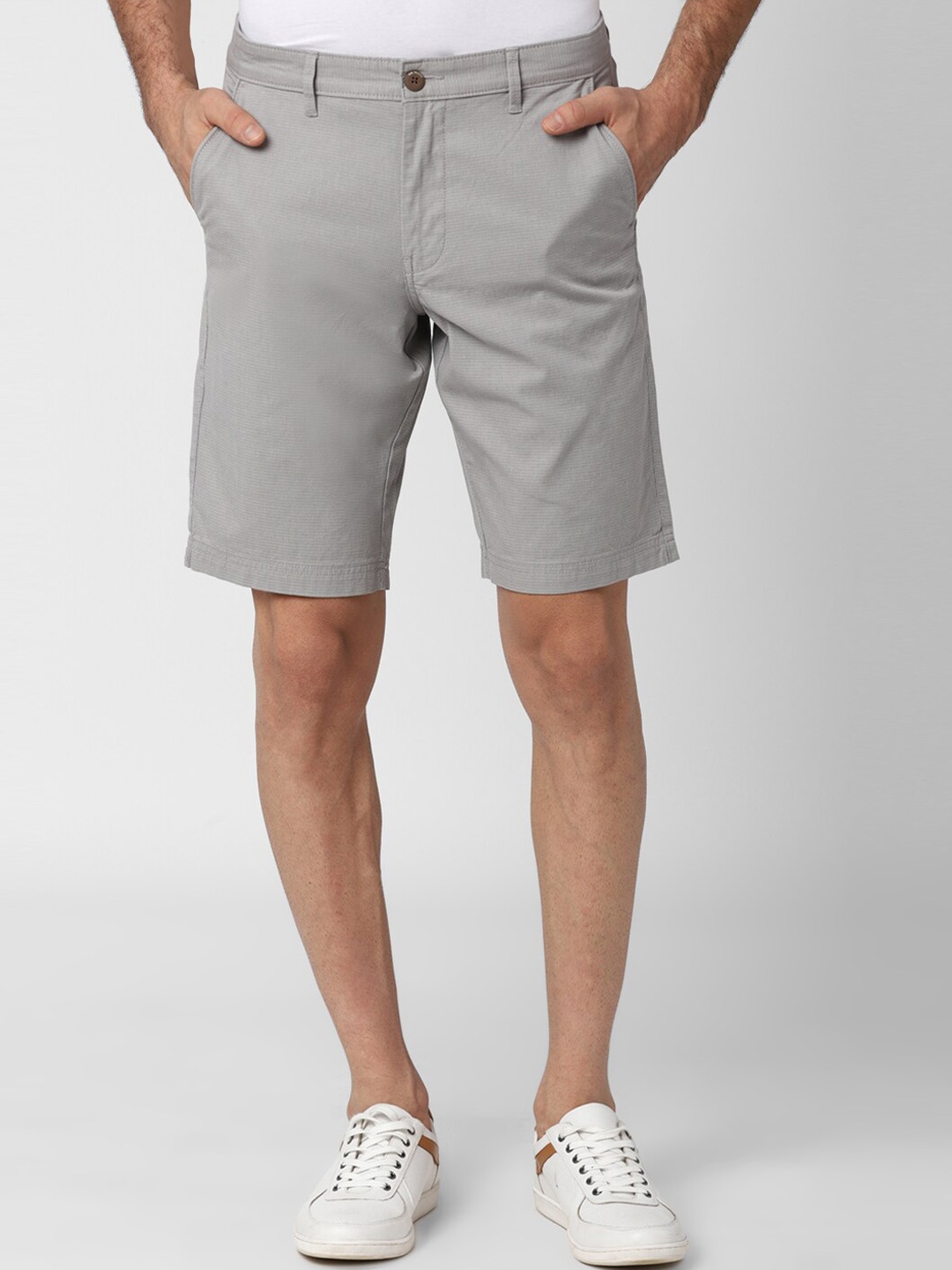 

Van Heusen Sport Men Grey Mid-Rise Chino Shorts