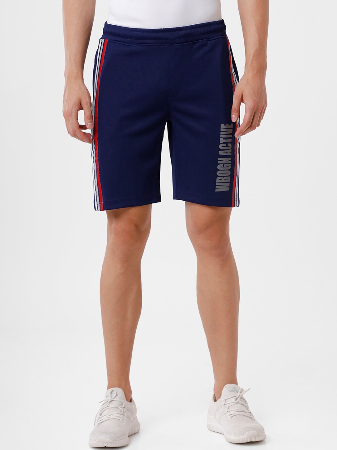 

WROGN Men Blue Slim Fit Sports Shorts