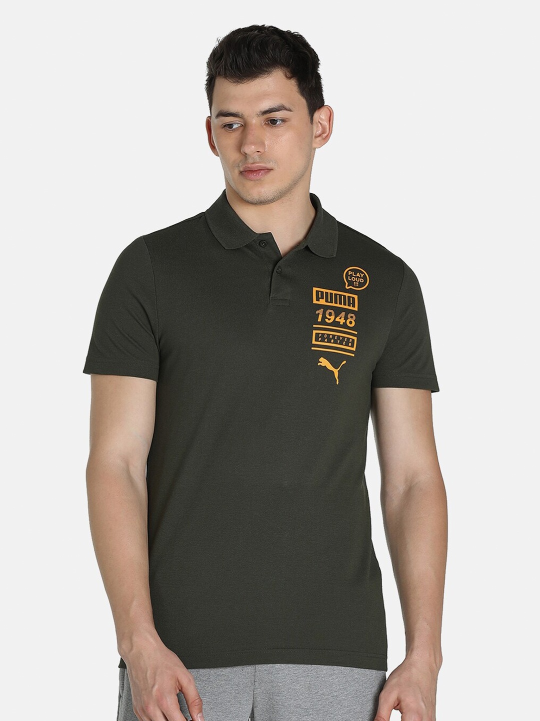 

Puma Cotton Slim-Fit T-shirt, Green