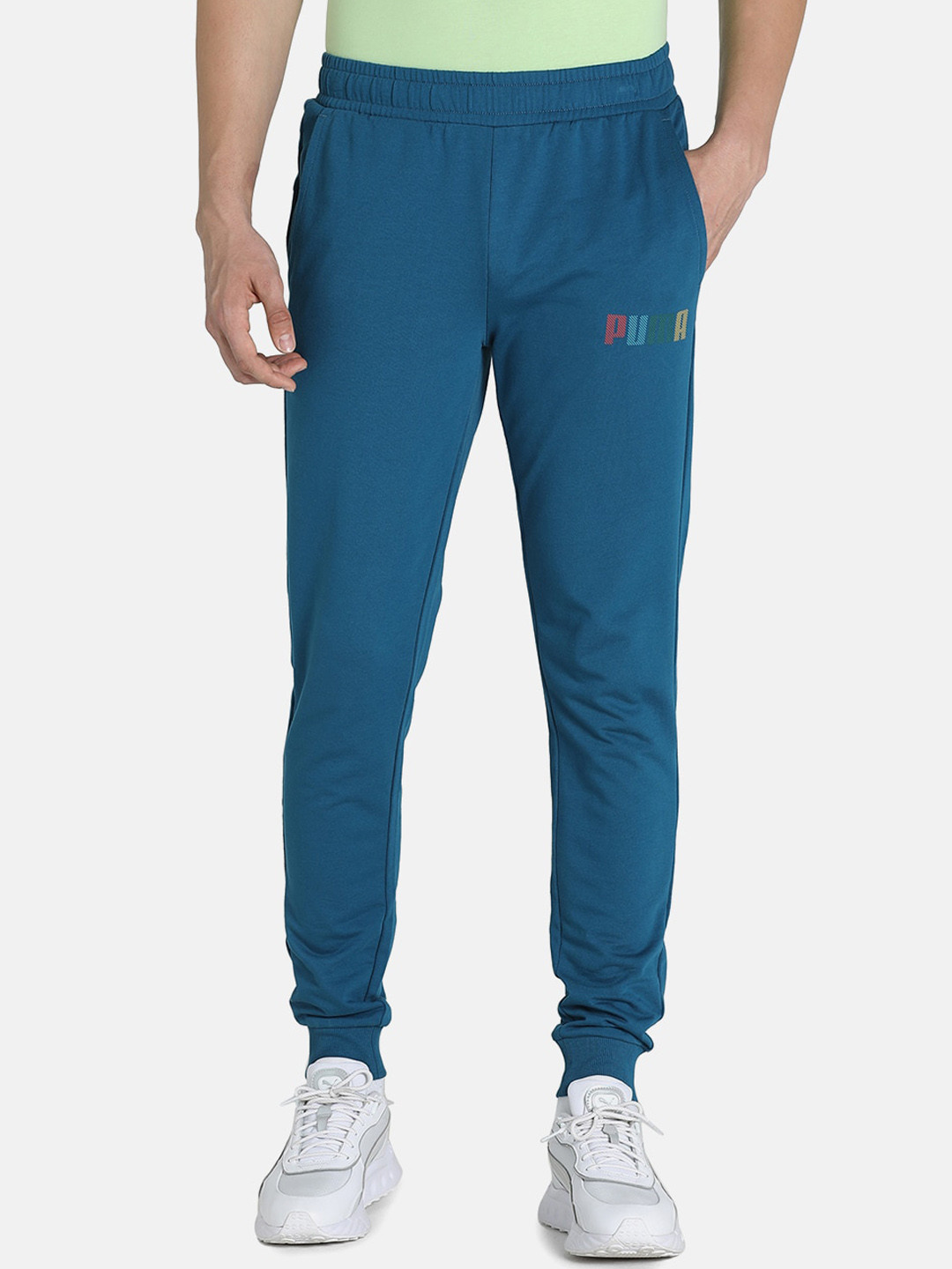 

Puma Men Knitted Solid Slim Fit Track Pants, Blue