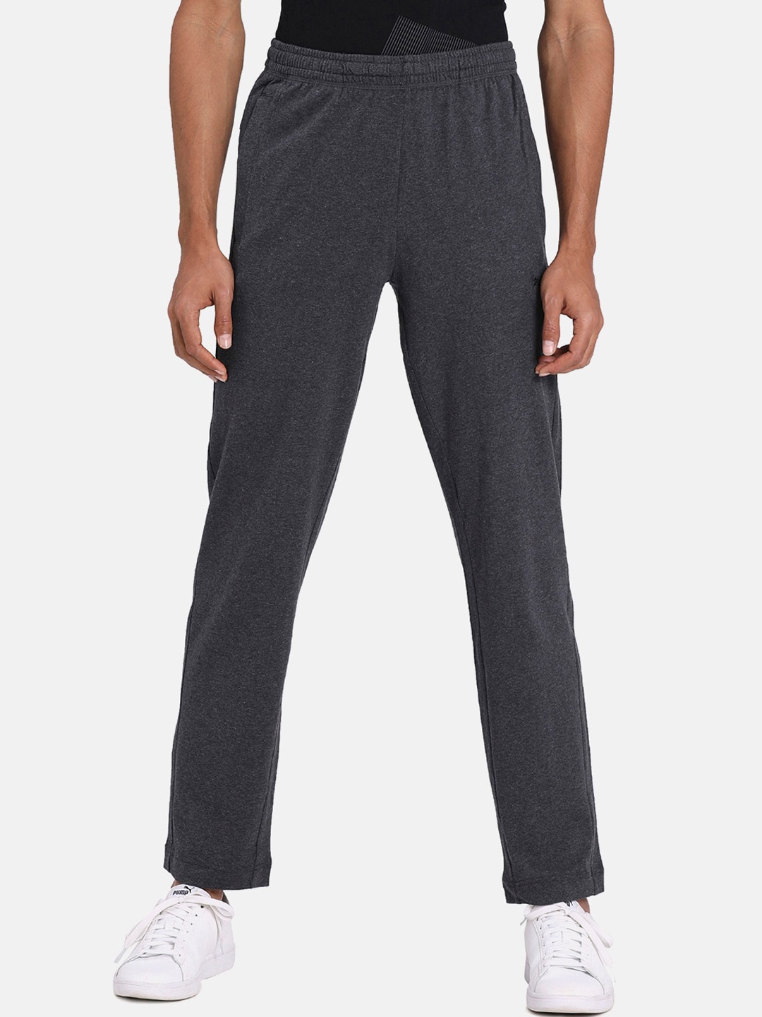 

Puma Men Dark-Grey Solid Cotton Slim-Fit Track Pant