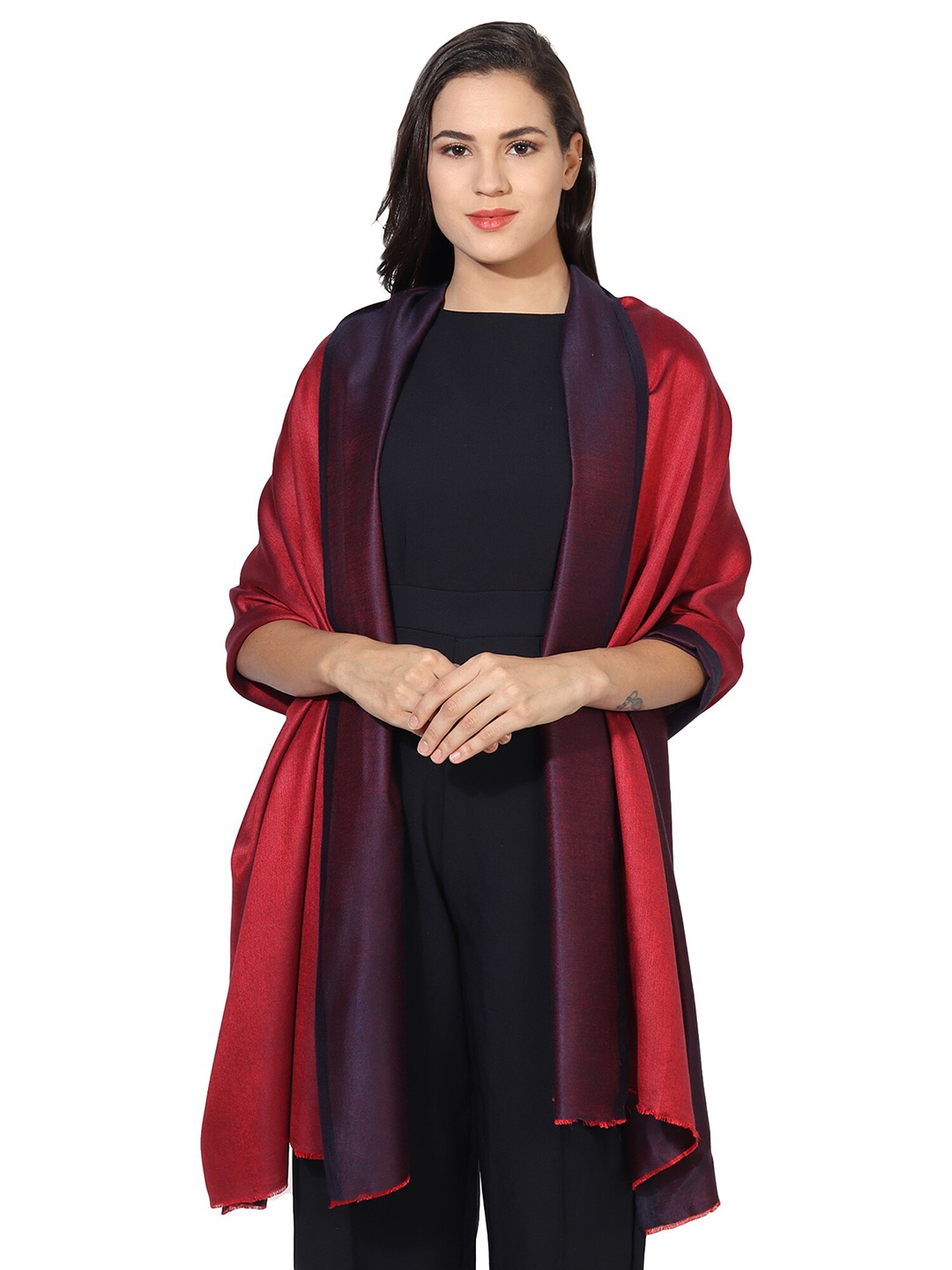 

MUFFLY Women Red & Purple Stole