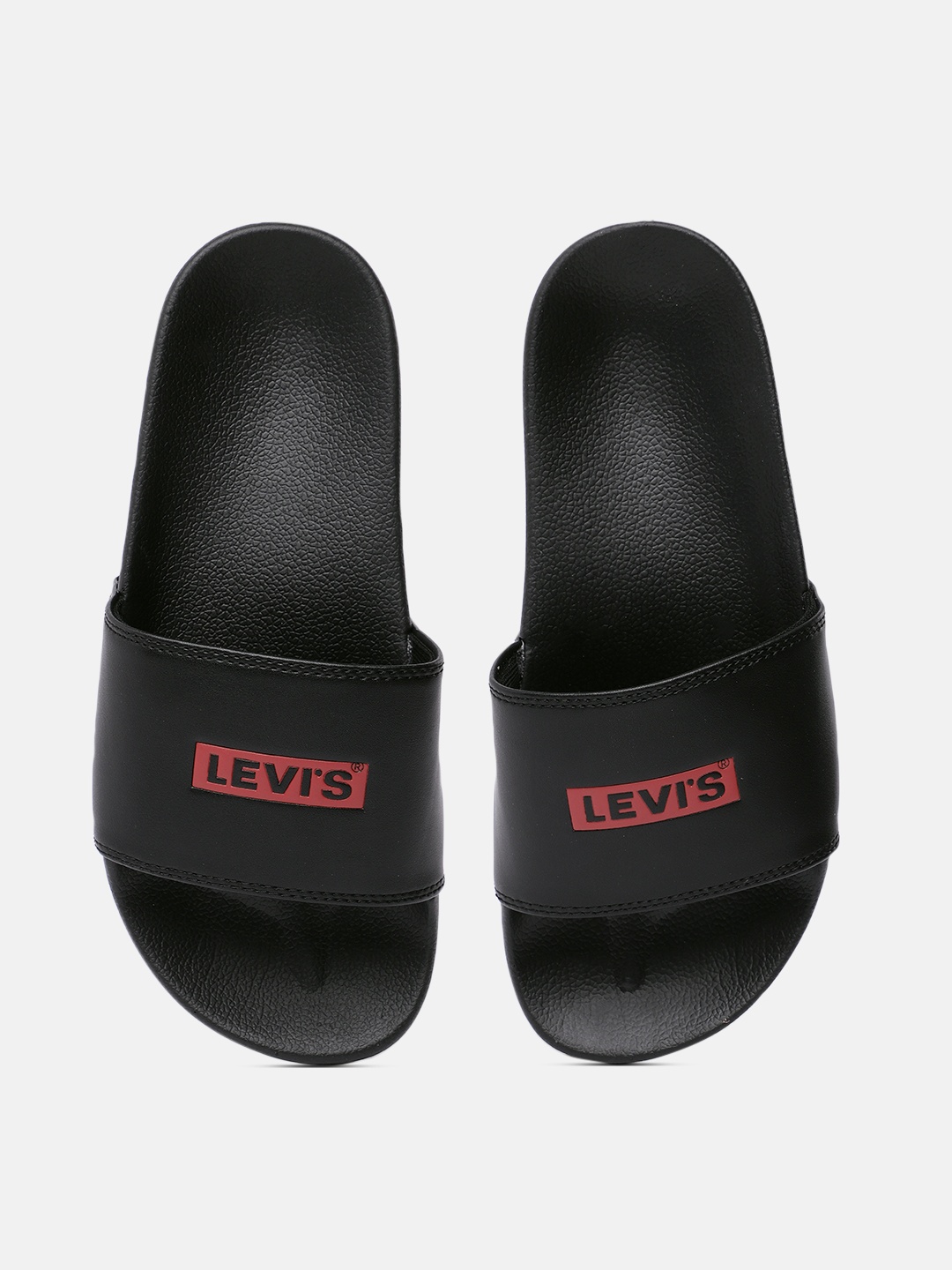 

Levis Women Black Printed June Boxtab Sliders