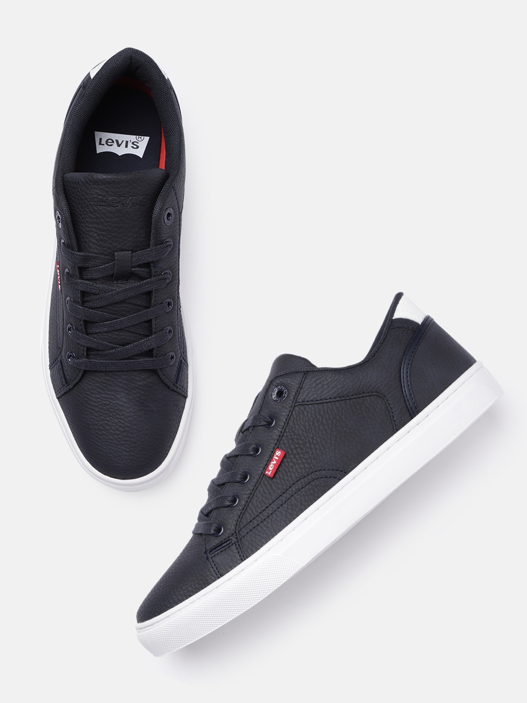 

Levis Men Navy Blue Courtright Textured Sneakers