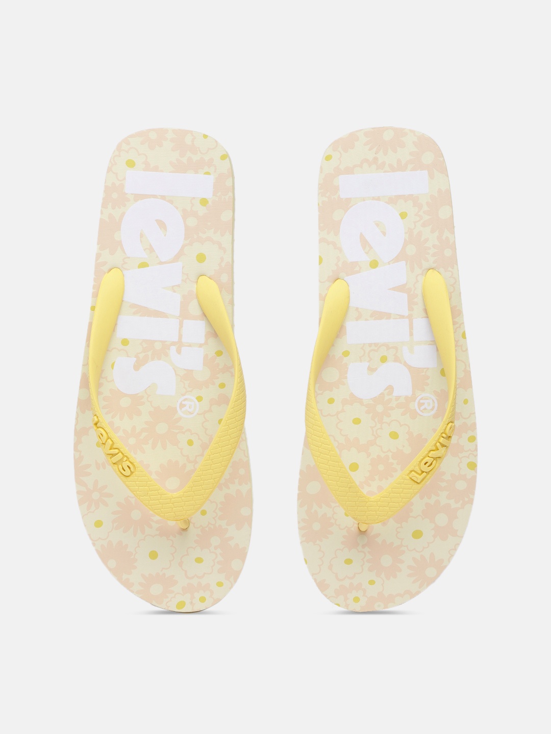 

Levis Men Yellow Dixon Poster Printed Thong Flip-Flops