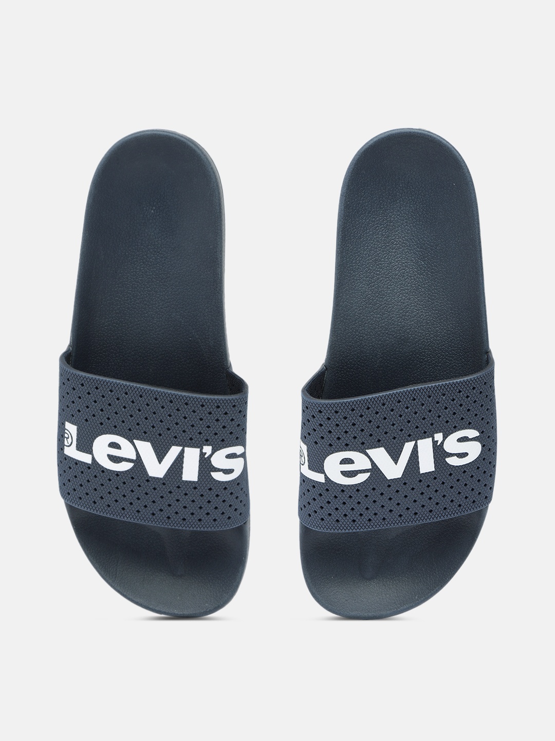 

Levis Men Navy Blue Printed June Perf Sliders