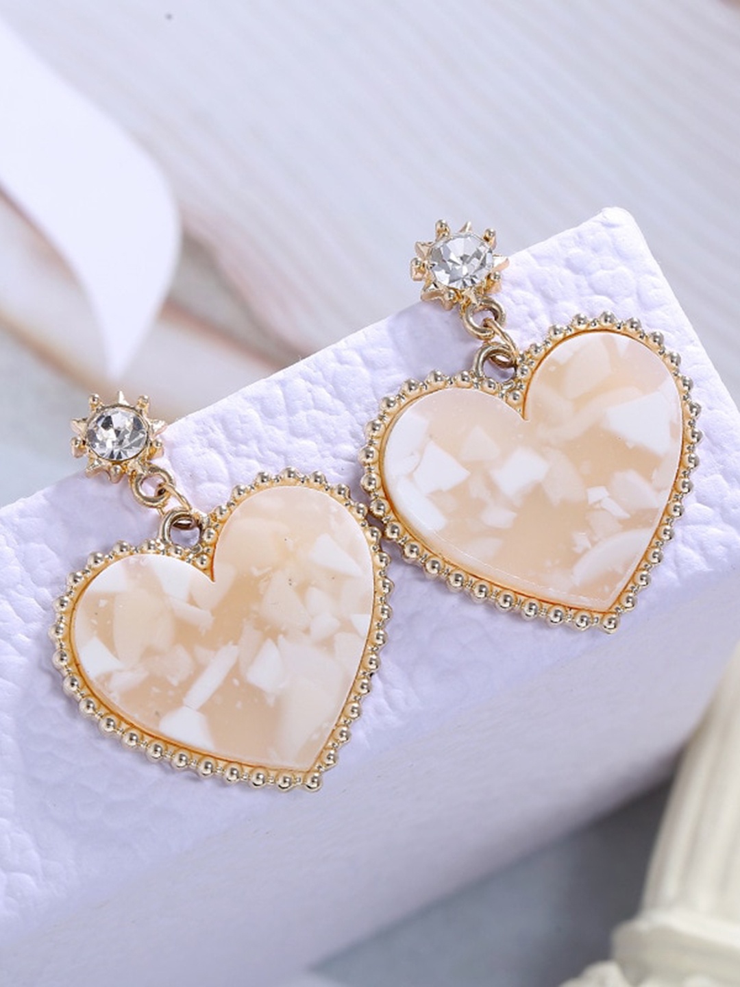 

Unwind by Yellow Chimes Gold-Toned Contemporary Drop Earrings