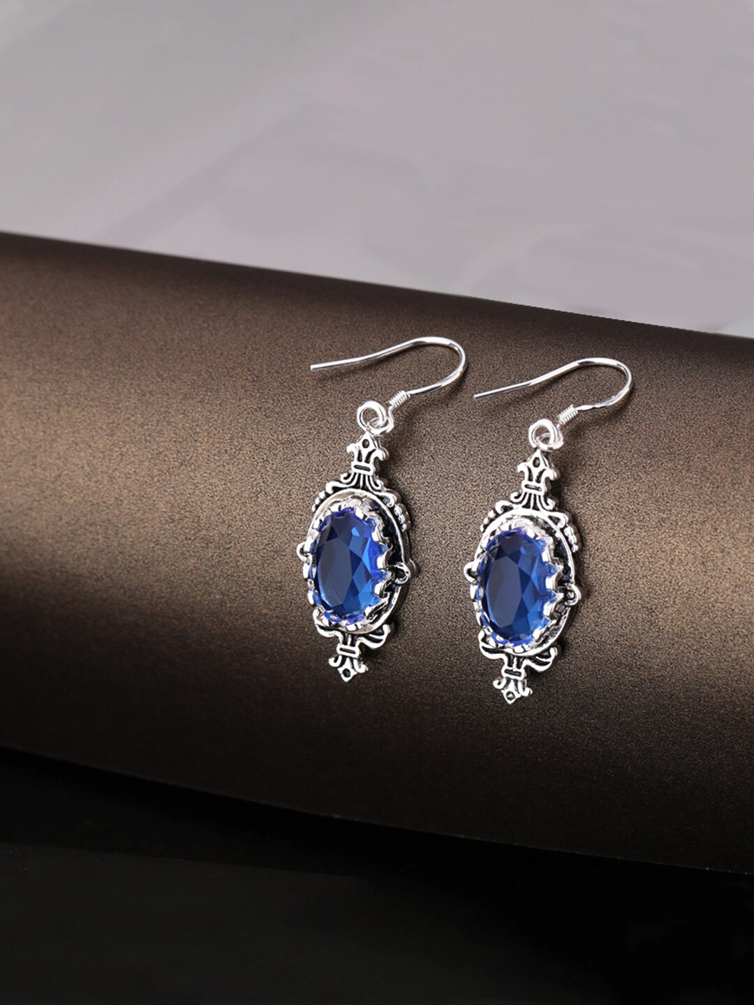 

Unwind by Yellow Chimes Blue Contemporary Drop Earrings