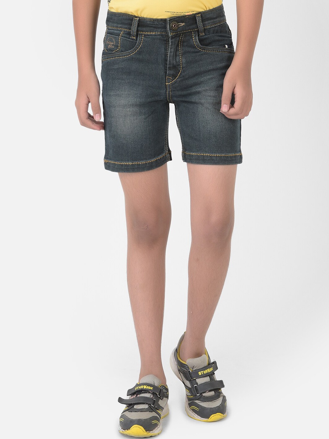 

Crimsoune Club Boys Grey Slim Fit Denim Shorts
