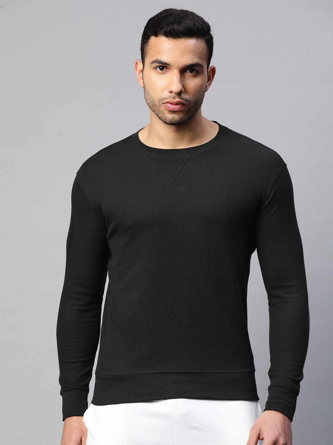 

Marks & Spencer Men Full Sleeves Lounge T-shirt, Black