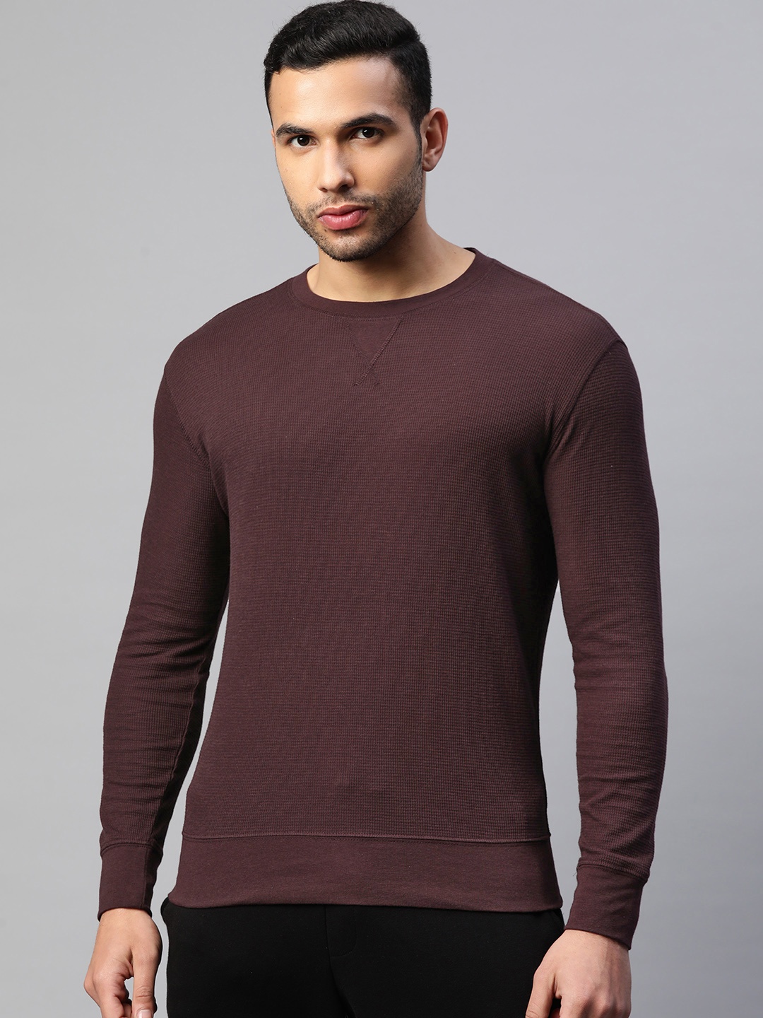 

Marks & Spencer Men Full Sleeves Lounge T-shirt, Brown