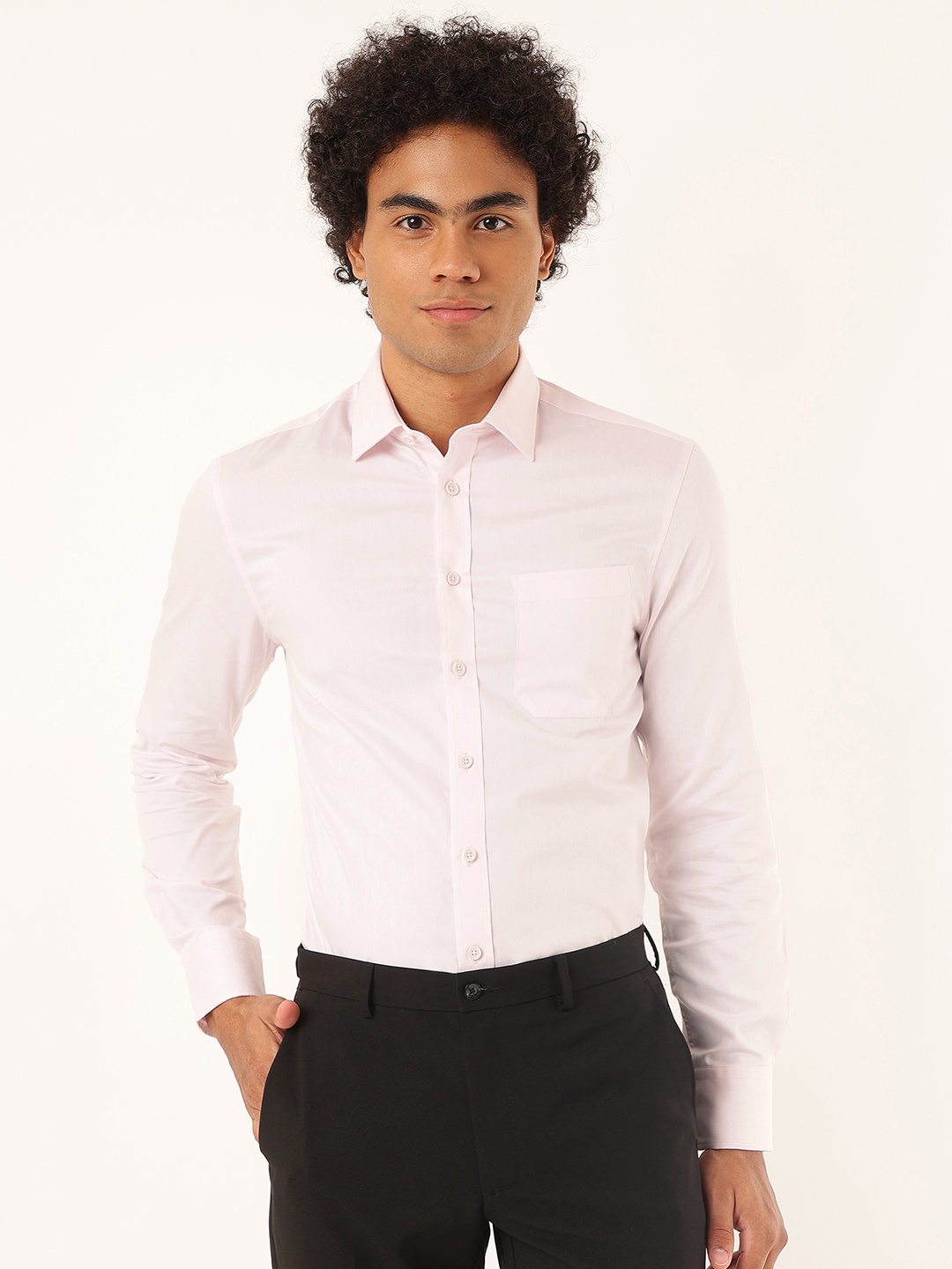 

Marks & Spencer Men Pink Slim Fit Formal Shirt