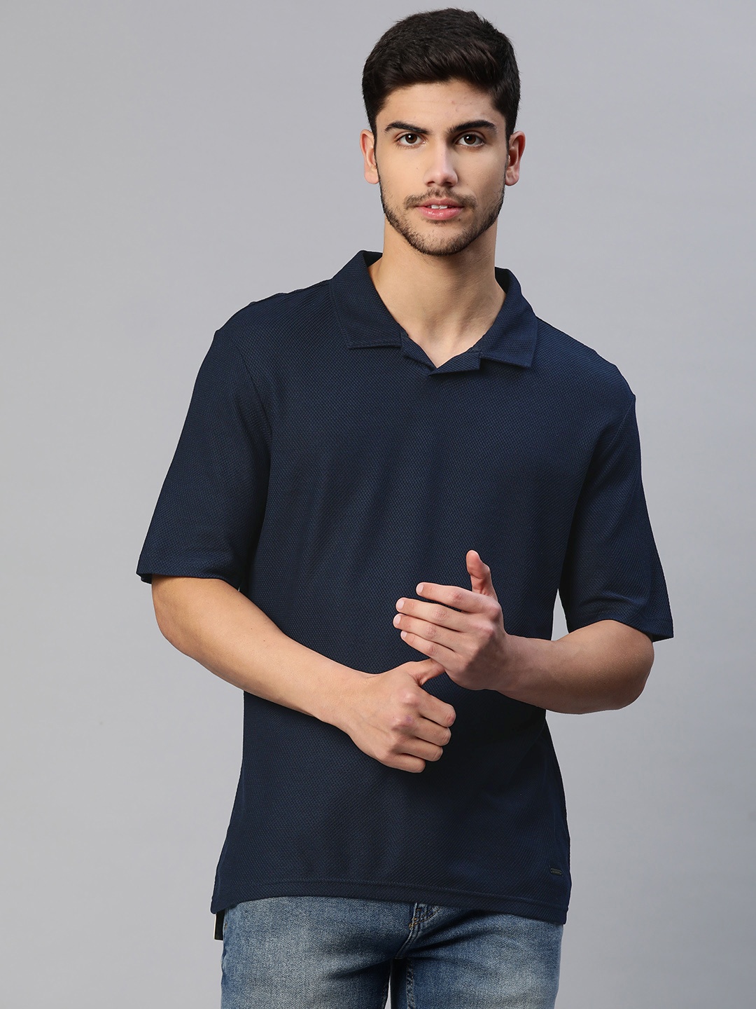 

Marks & Spencer Polo Collar Indigo T-shirt, Navy blue