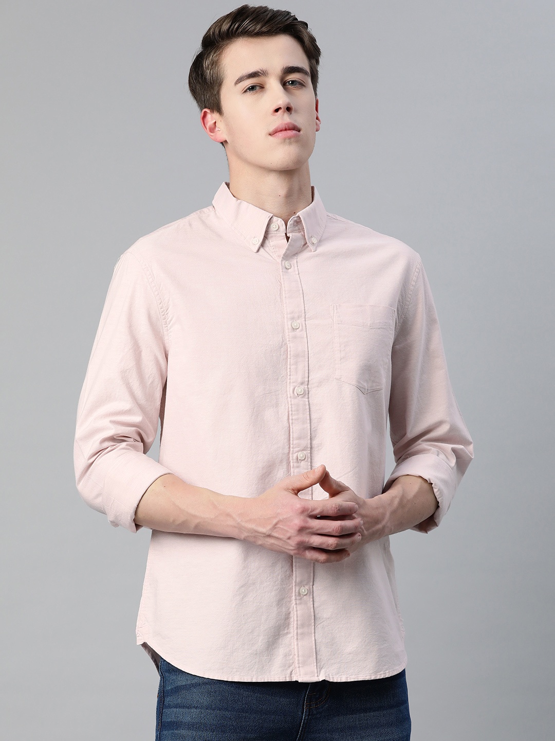 

Marks & Spencer Pure Cotton Oxford Casual Shirt, Pink